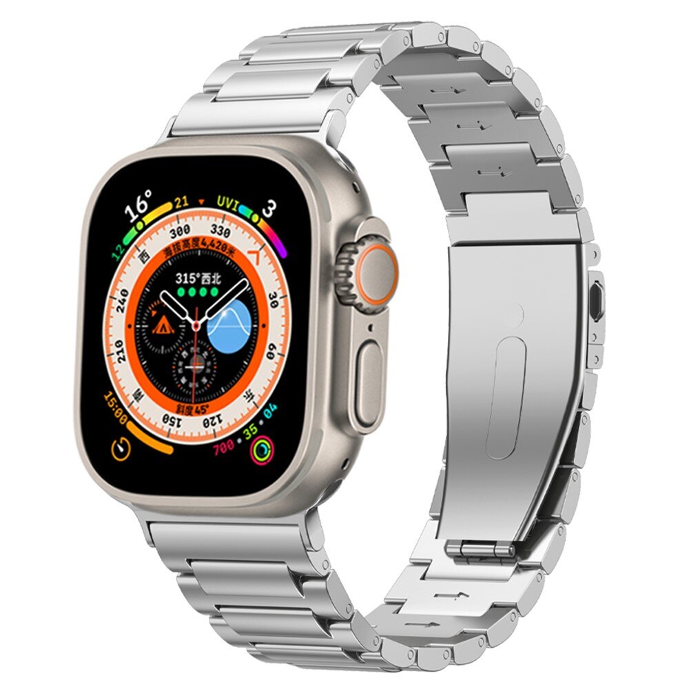 Apple Watch Series 7 45mm Stilig reim i titan, Sølv