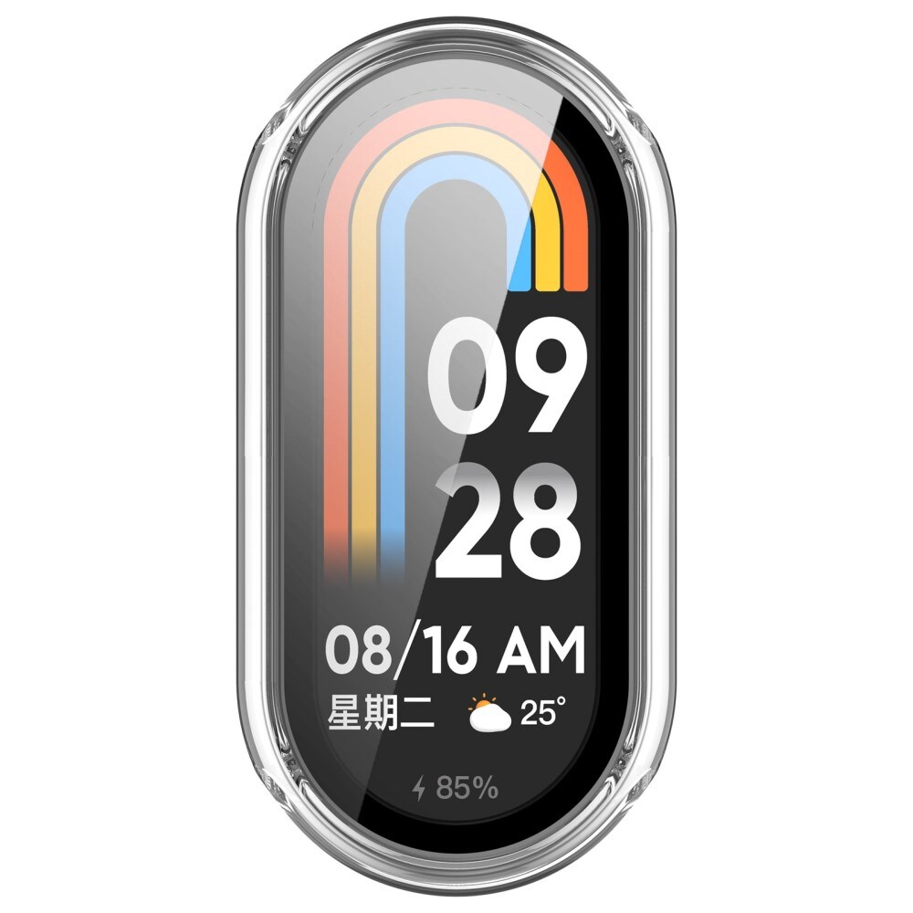 Xiaomi Mi Band 9 Heldekkende deksel med skjermbeskytter, Gjennomsiktig