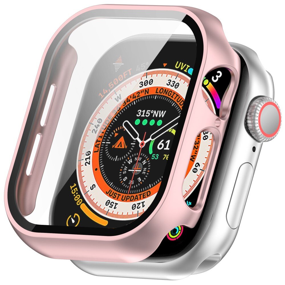 Apple Watch Series 10 42mm Heldekkende deksel med skjermbeskytter, Rosa