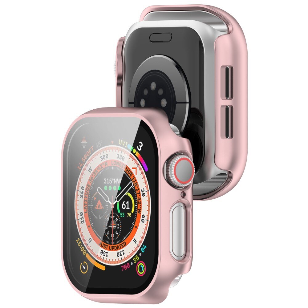 Apple Watch Series 10 42mm Heldekkende deksel med skjermbeskytter, Rosa