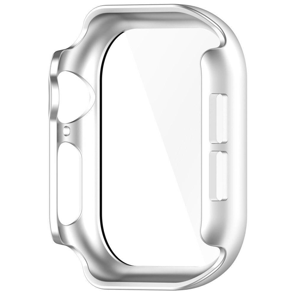 Apple Watch Series 10 42mm Heldekkende deksel med skjermbeskytter, Sølv