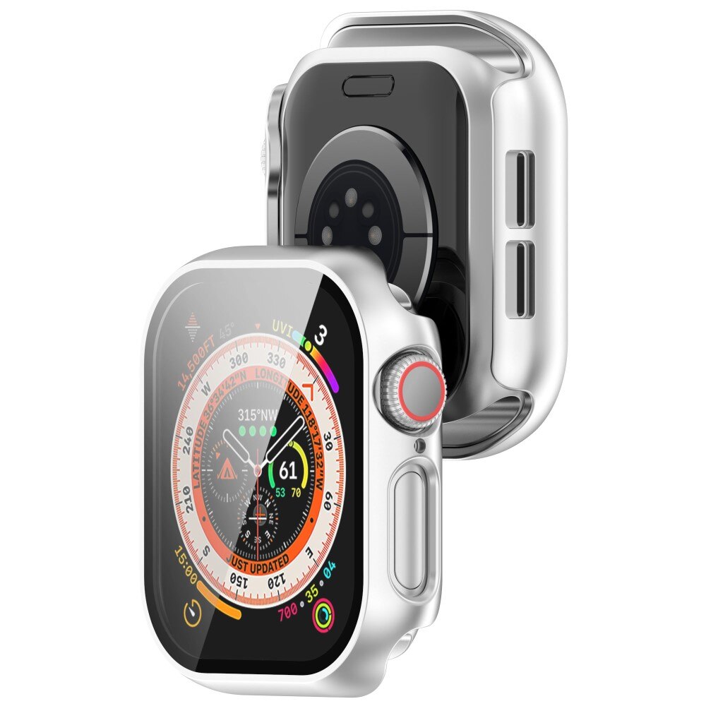 Apple Watch Series 10 42mm Heldekkende deksel med skjermbeskytter, Sølv