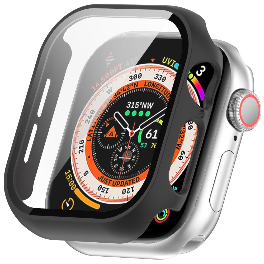 Apple Watch Series 10 46mm Heldekkende deksel med skjermbeskytter, Svart