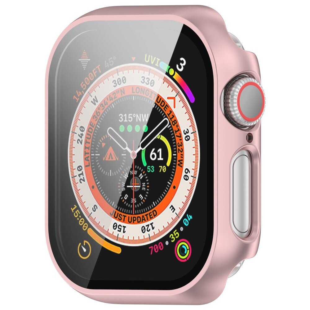 Apple Watch Series 10 46mm Heldekkende deksel med skjermbeskytter, Rosa