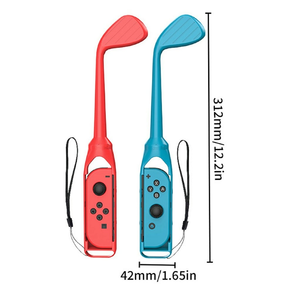 Nintendo Switch Joy-Con Golfkølle med håndleddsrem, blå/rød