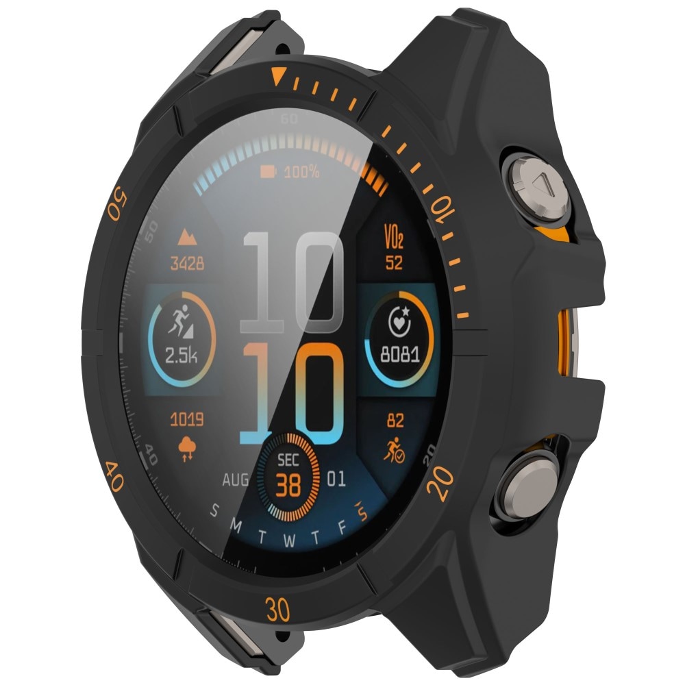 Garmin Fenix 8 47mm Heldekkende deksel med skjermbeskytter, Svart