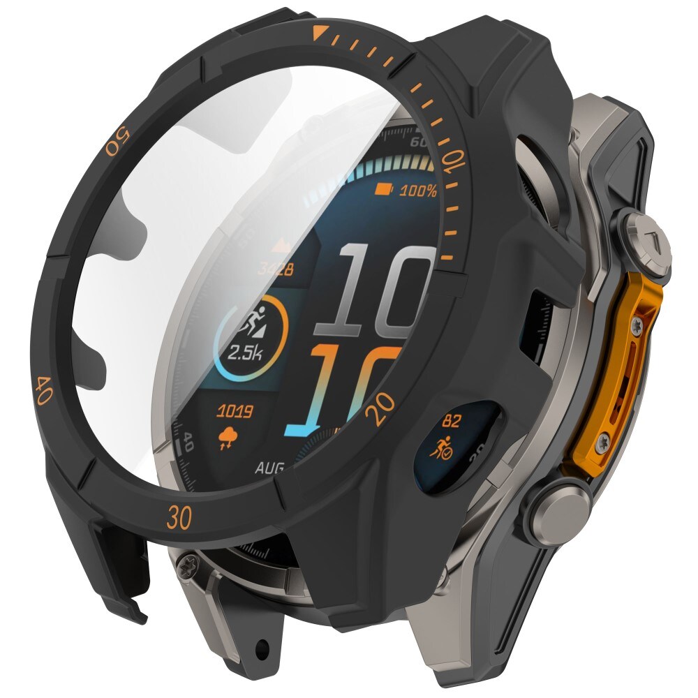 Garmin Fenix 8 51mm Heldekkende deksel med skjermbeskytter, Svart