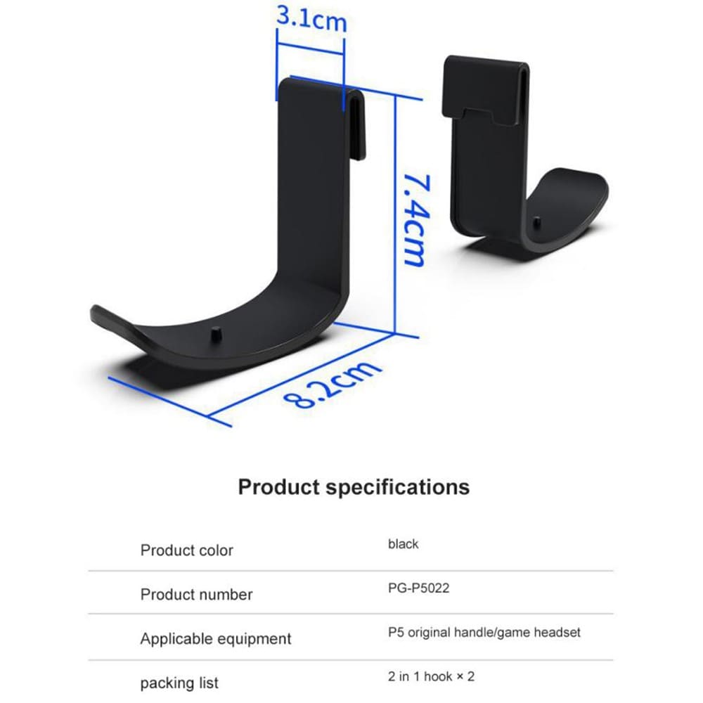 PlayStation 5 Krok for tilbehør (2-pakning), Svart