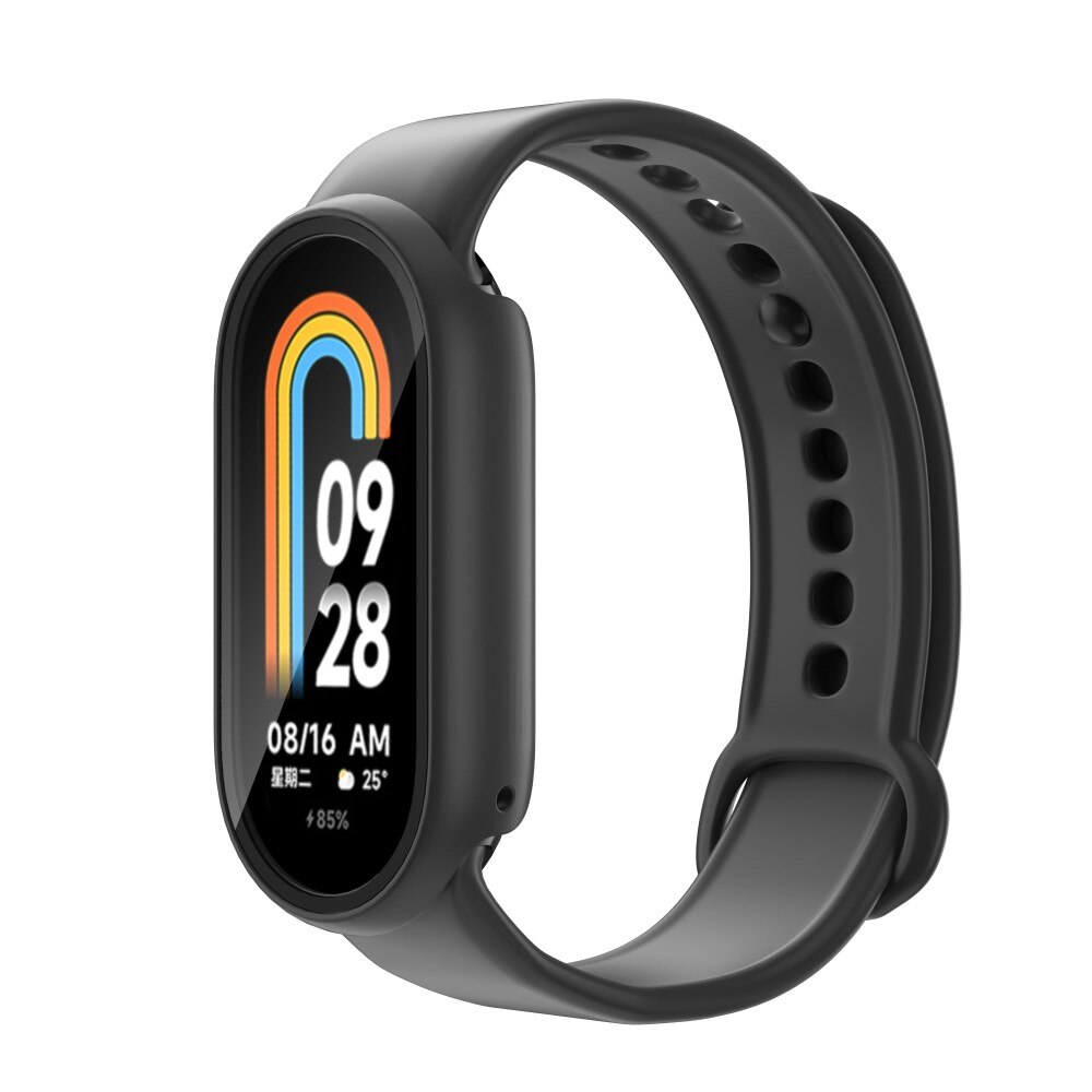 Xiaomi Smart Band 8 Heldekkende deksel med skjermbeskytter, Svart