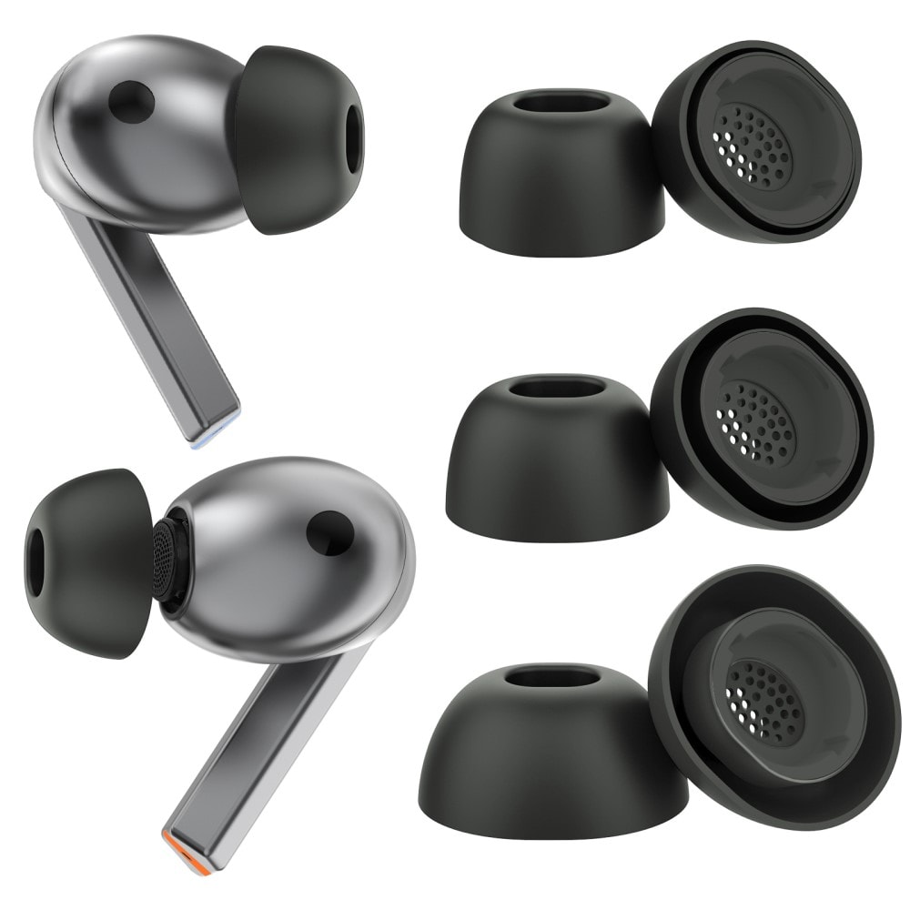 Samsung Galaxy Buds 3 Pro 3-pack Silikon Ear Tips, Svart