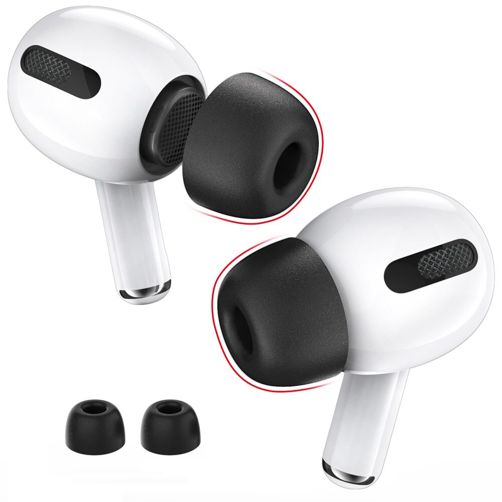 AirPods Pro Ørepropper i memory foam - str M, svart