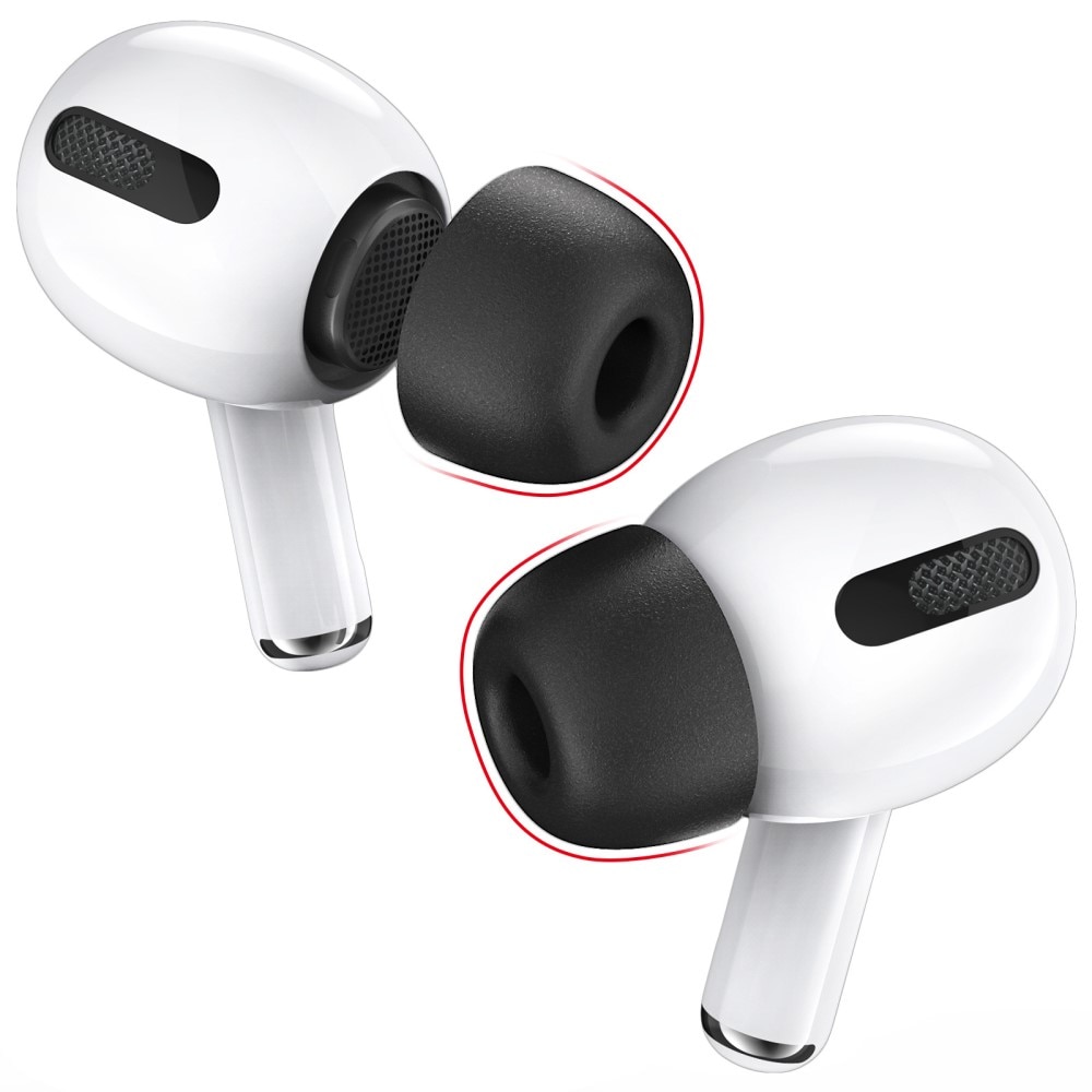 AirPods Pro 2 Ørepropper (3-pakning) i memory foam - str M, svart