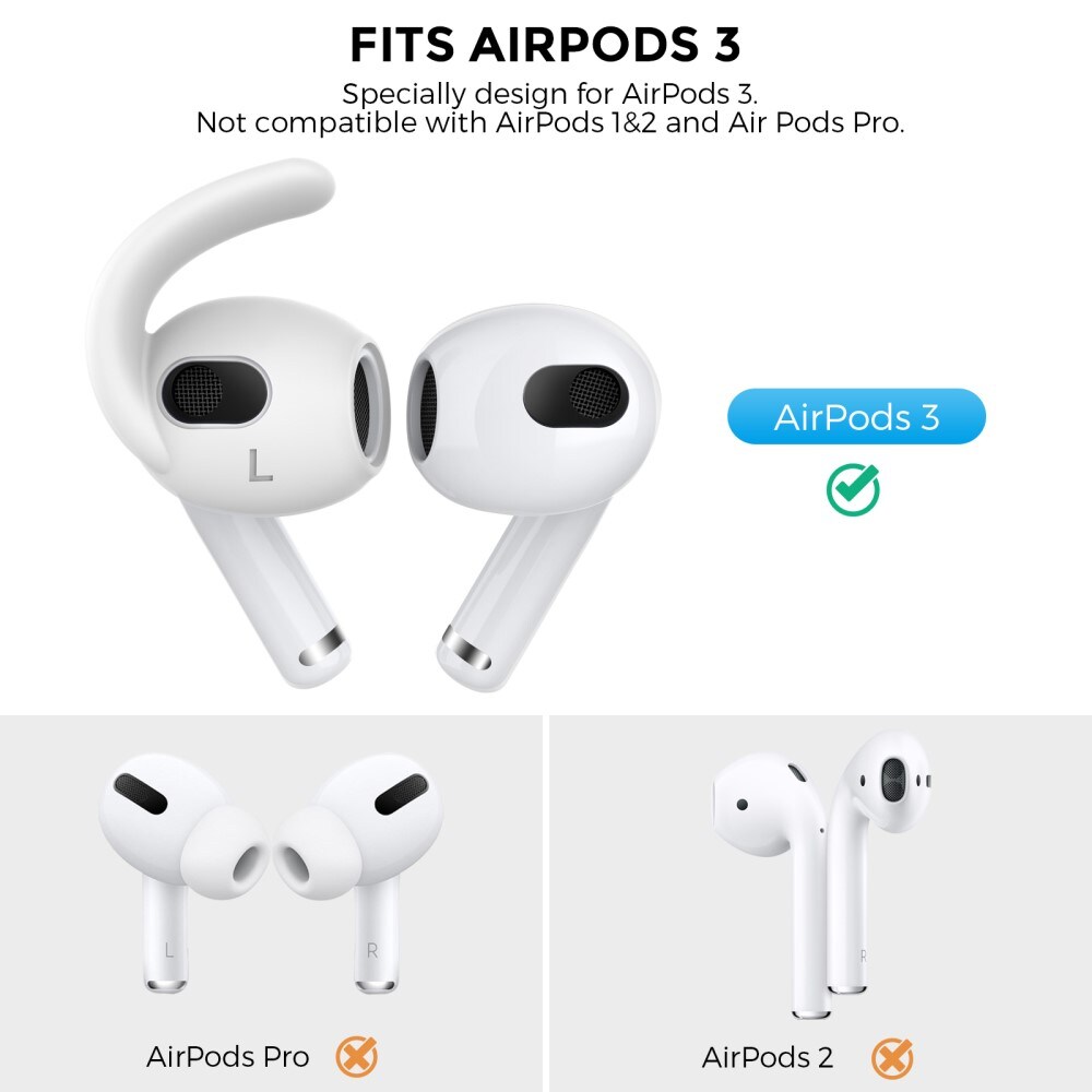 AirPods Pro 2 Sportlige Øreklips, Hvit