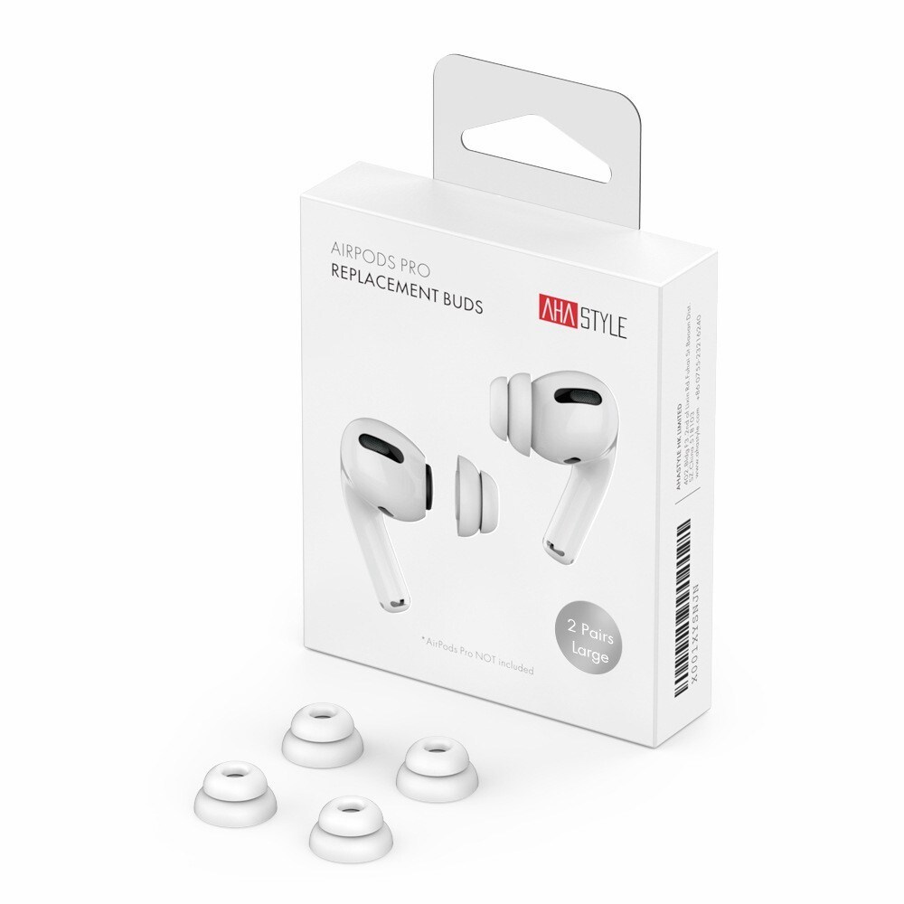 AirPods Pro 2-pack Myke Ørepropper - str. L, Hvit