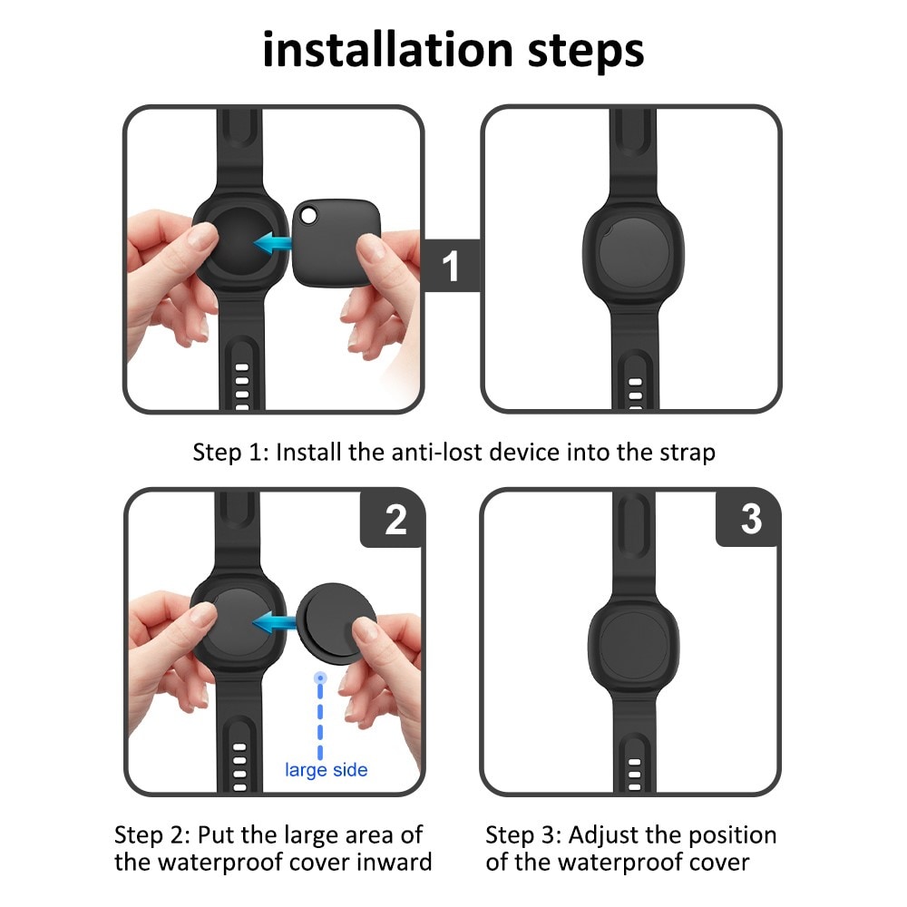 Samsung Galaxy SmartTag Vanntett silikonreim, Svart