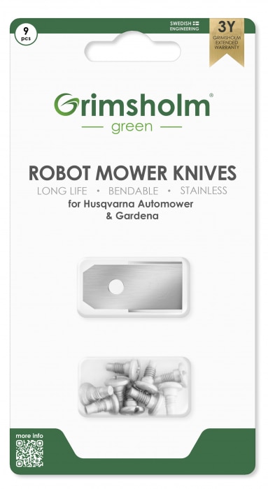 9-pakning robotgressklipperkniver for Husqvarna Automower Aspire R4