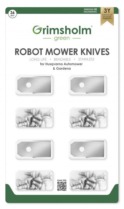 36-pakning robotgressklipperkniver for Husqvarna Automower 405X