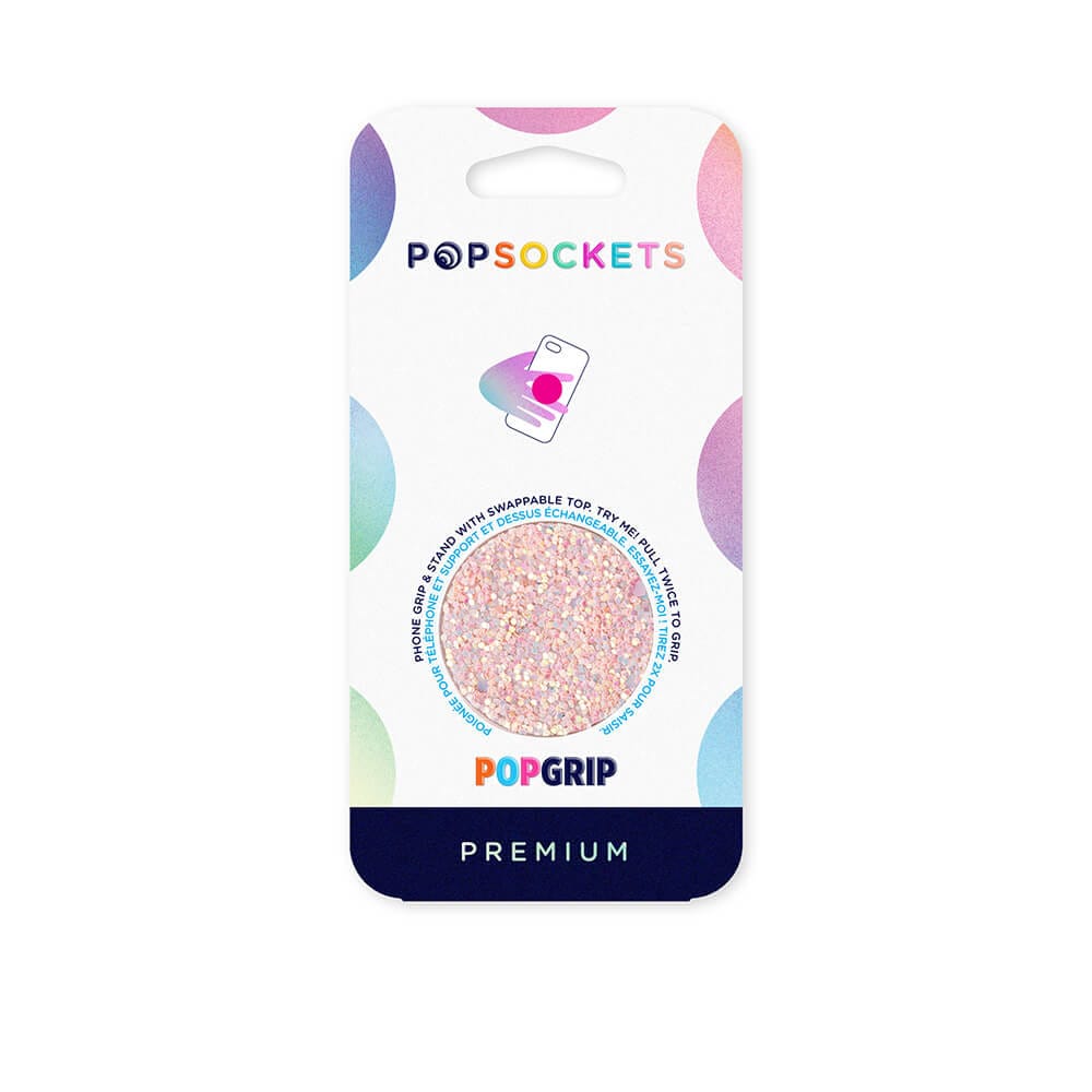 PopGrip Mobilholder / stativ med avtakbar topp, Sparkle Rose