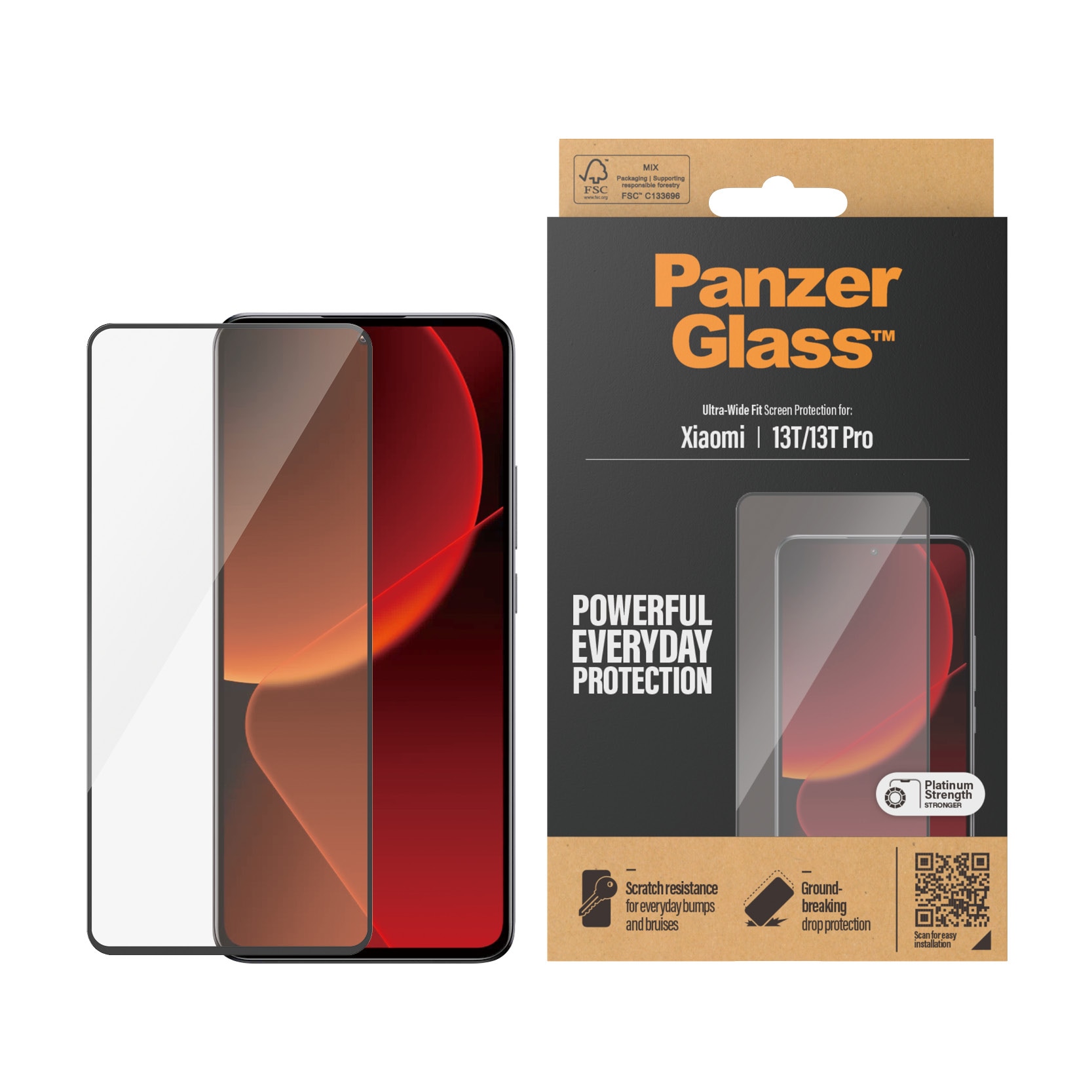 Xiaomi 13T Pro Skjermbeskytter i ripebestandig herdet glass - Ultra Wide Fit