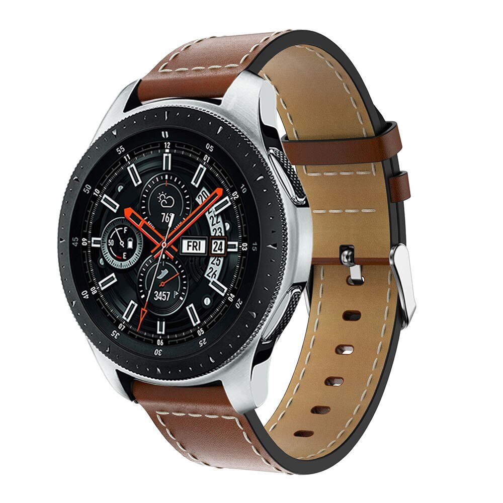 Huawei Watch GT 4 46mm Reim i ekte skinn, Brun