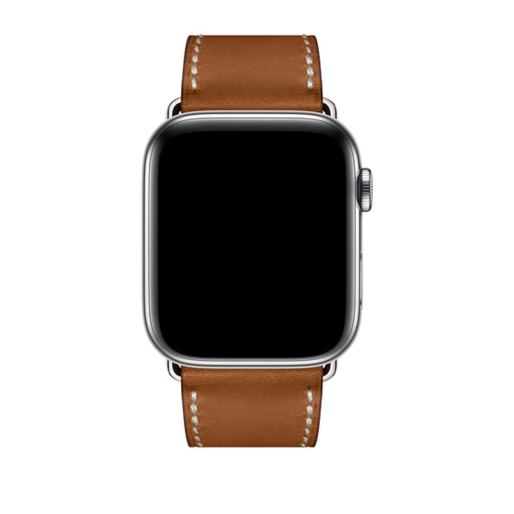 Apple Watch Series 10 42mm Reim i ekte skinn, Brun