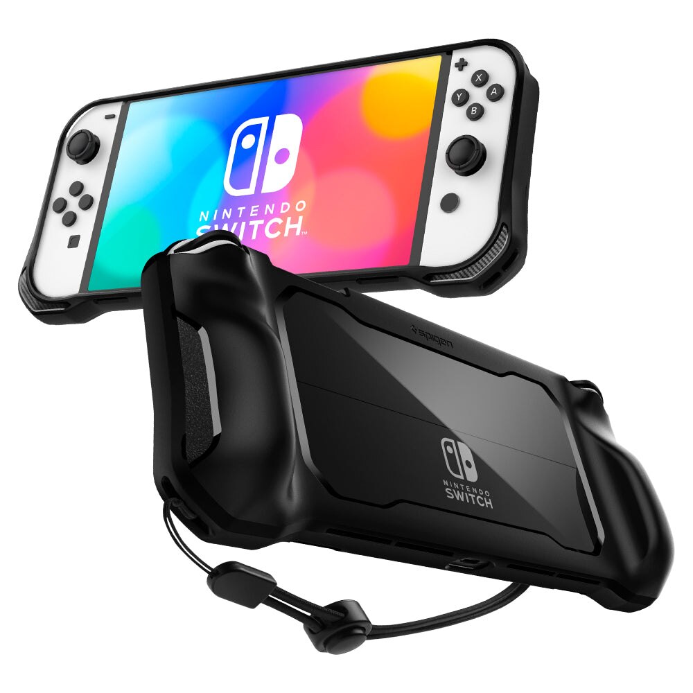 Nintendo Switch OLED Rugged Armor-deksel, Svart