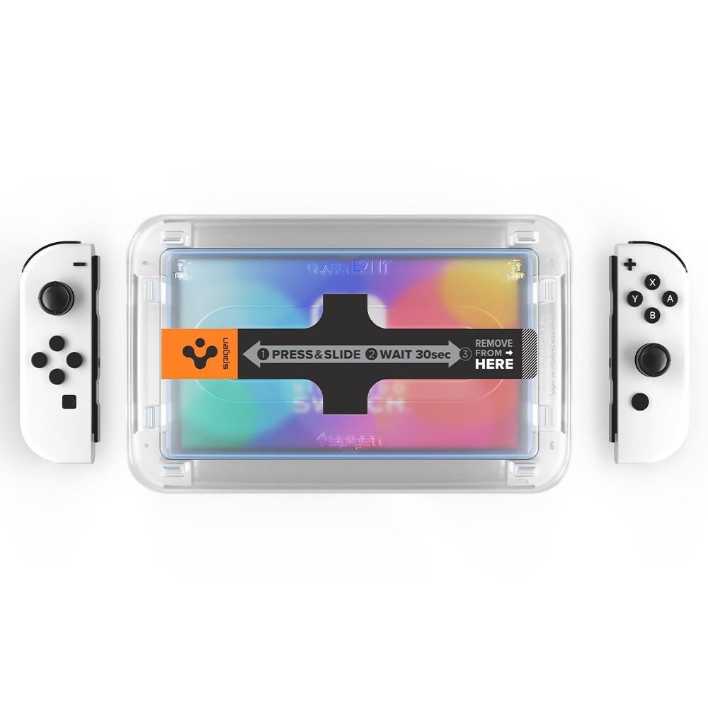 Nintendo Switch OLED skjermbeskytter GLAS.tR EZ Fit (2-pakning)