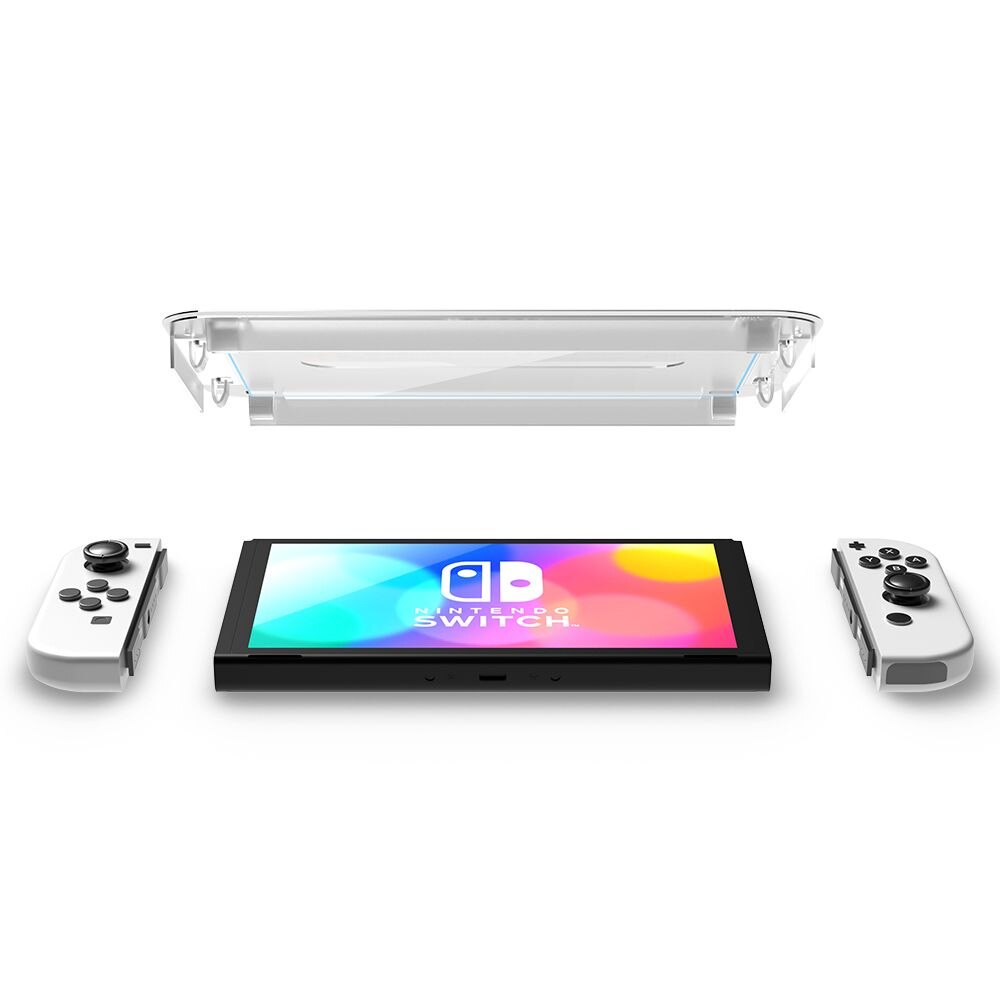 Nintendo Switch OLED skjermbeskytter GLAS.tR EZ Fit (2-pakning)