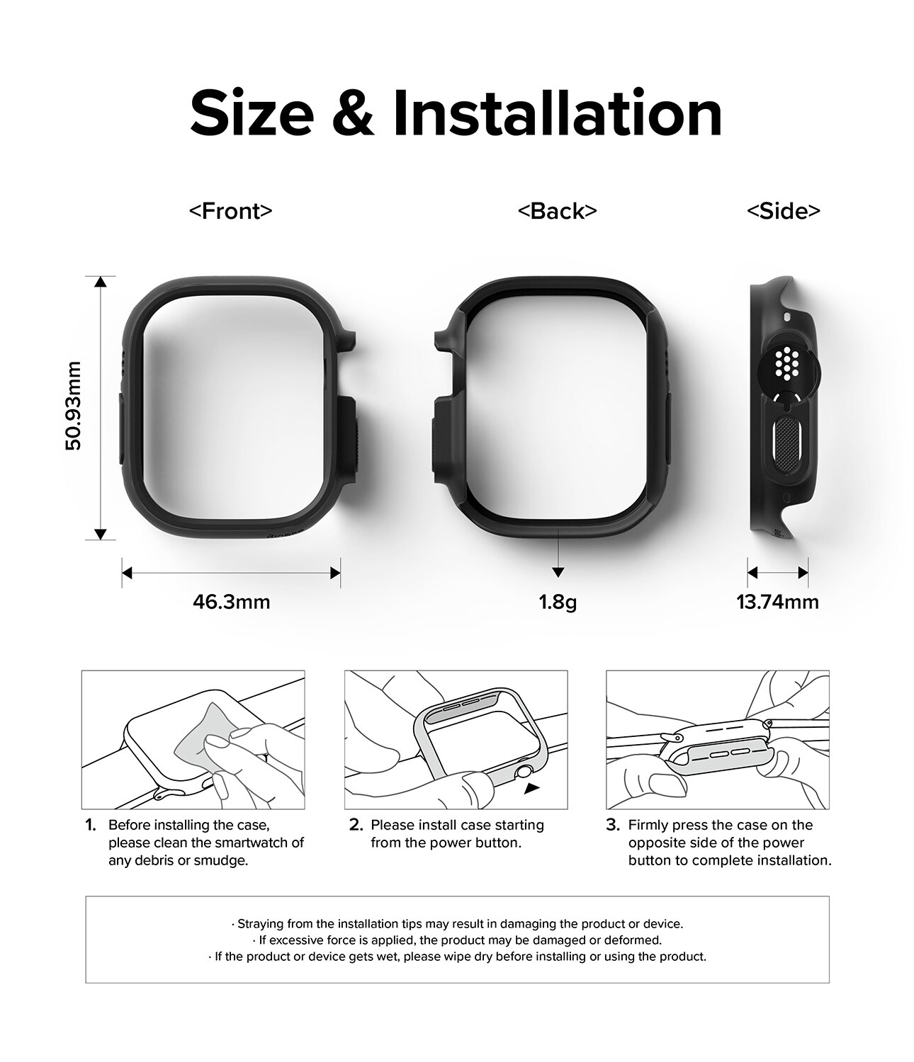 Apple Watch Ultra 49mm 2nd Gen Tynt deksel (2-pakning), Flerfarget/mønster