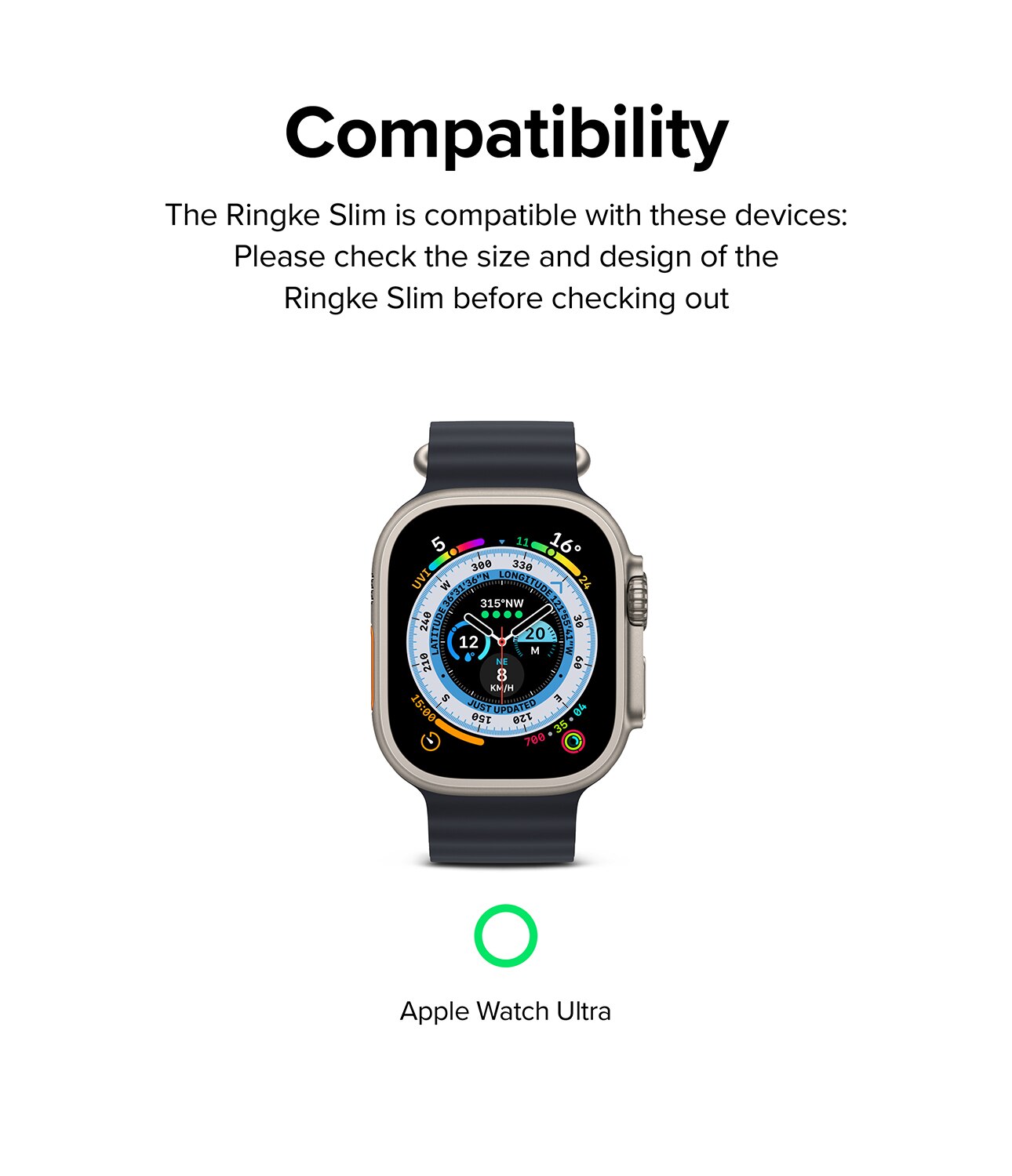 Apple Watch Ultra 49mm 1st Gen Tynt deksel (2-pakning), Flerfarget/mønster