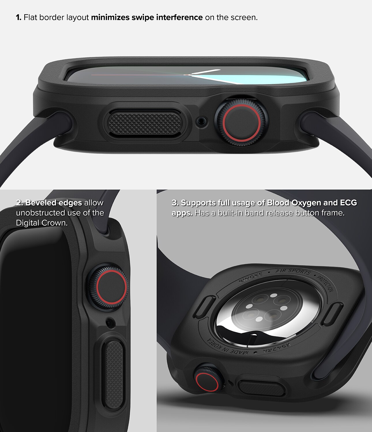 Apple Watch Series 10 42mm Air Sports deksel, Svart