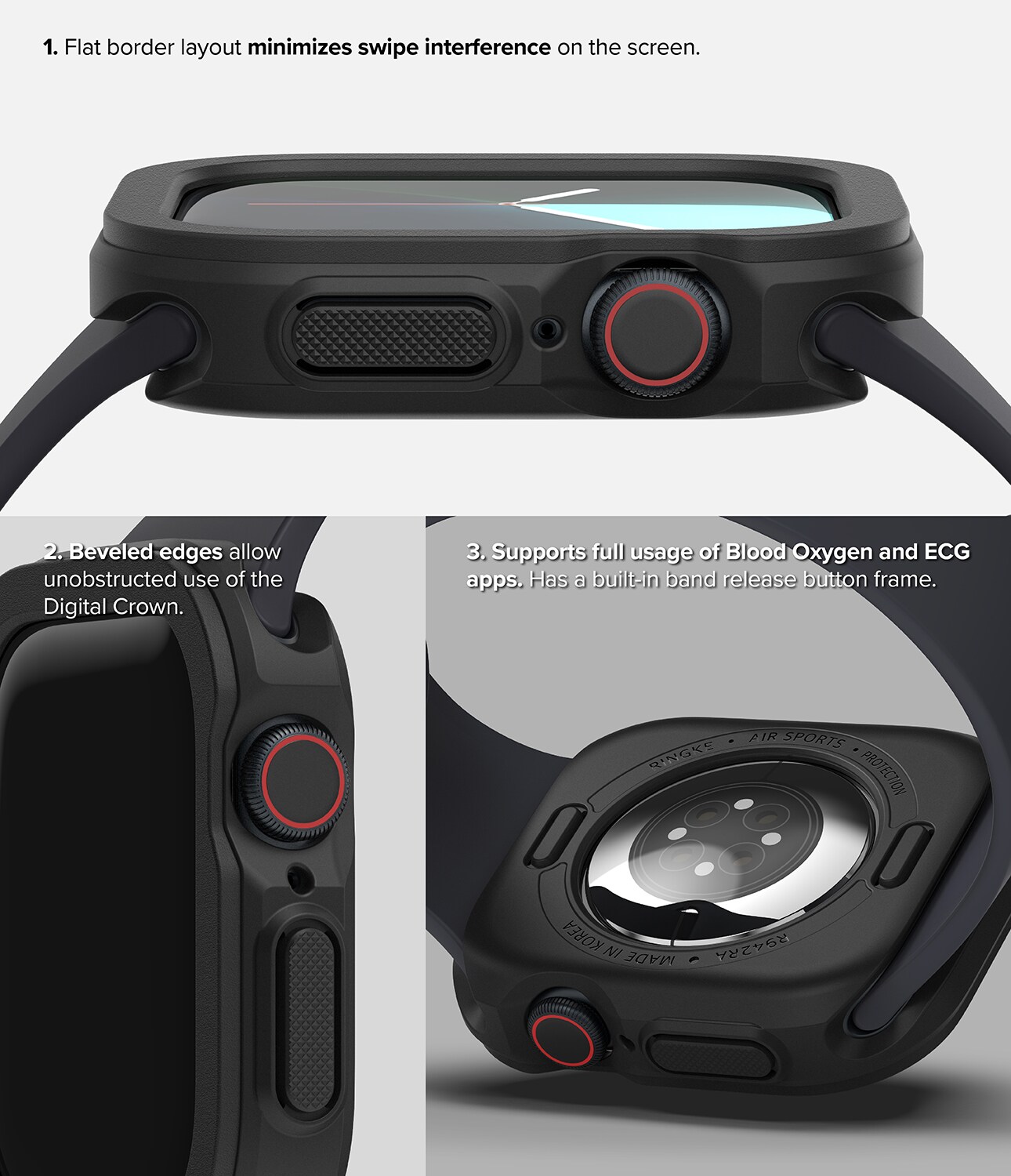 Apple Watch Series 10 46mm Air Sports deksel, Svart