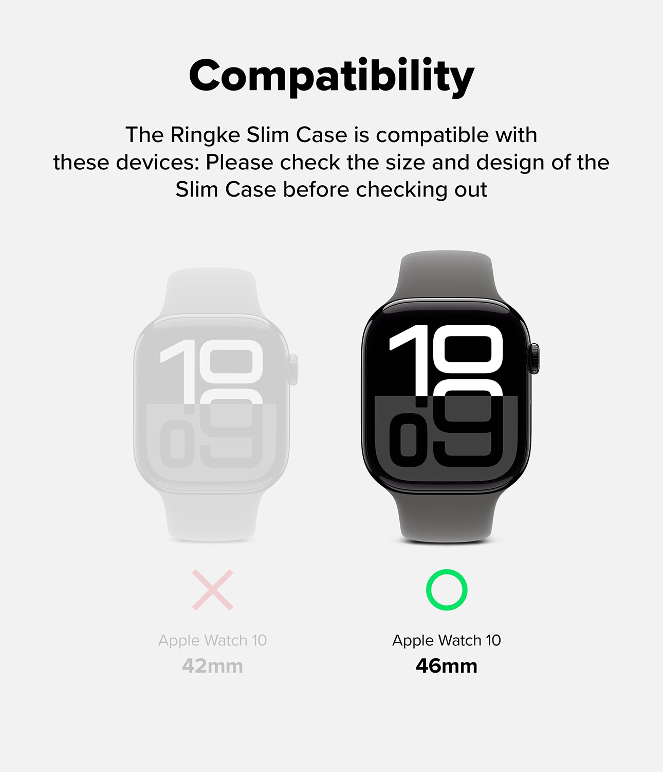 Apple Watch Series 10 46mm Tynt deksel (2-pakning), Flerfarget/mønster