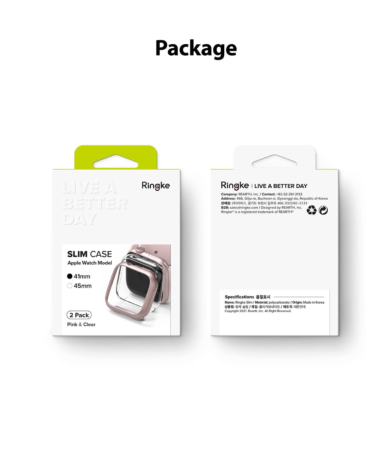 Apple Watch Series 8 41mm Tynt deksel (2-pakning), Flerfarget/mønster