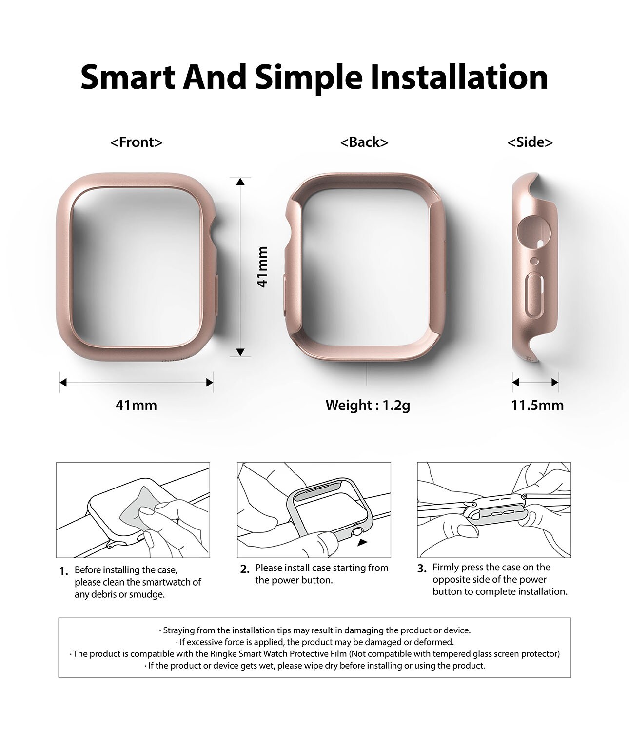 Apple Watch Series 8 41mm Tynt deksel (2-pakning), Flerfarget/mønster