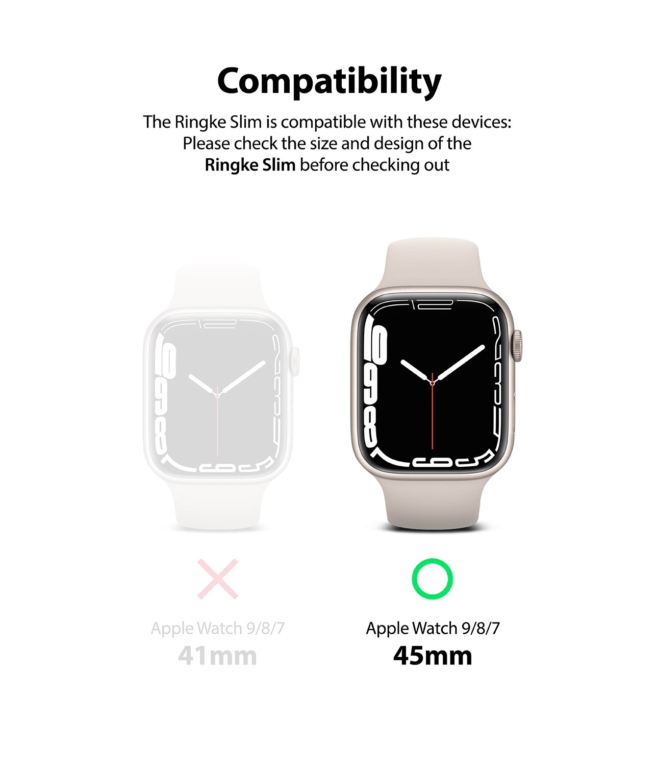 Apple Watch Series 8 45mm Tynt deksel (2-pakning), Flerfarget/mønster