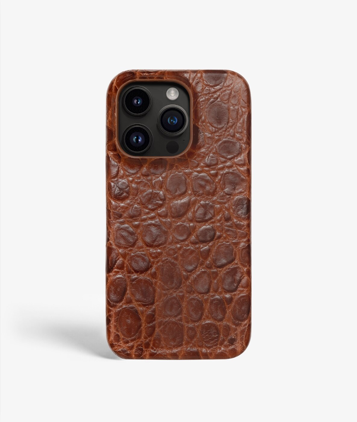 iPhone 14 Pro Deksel Small Croco Brown