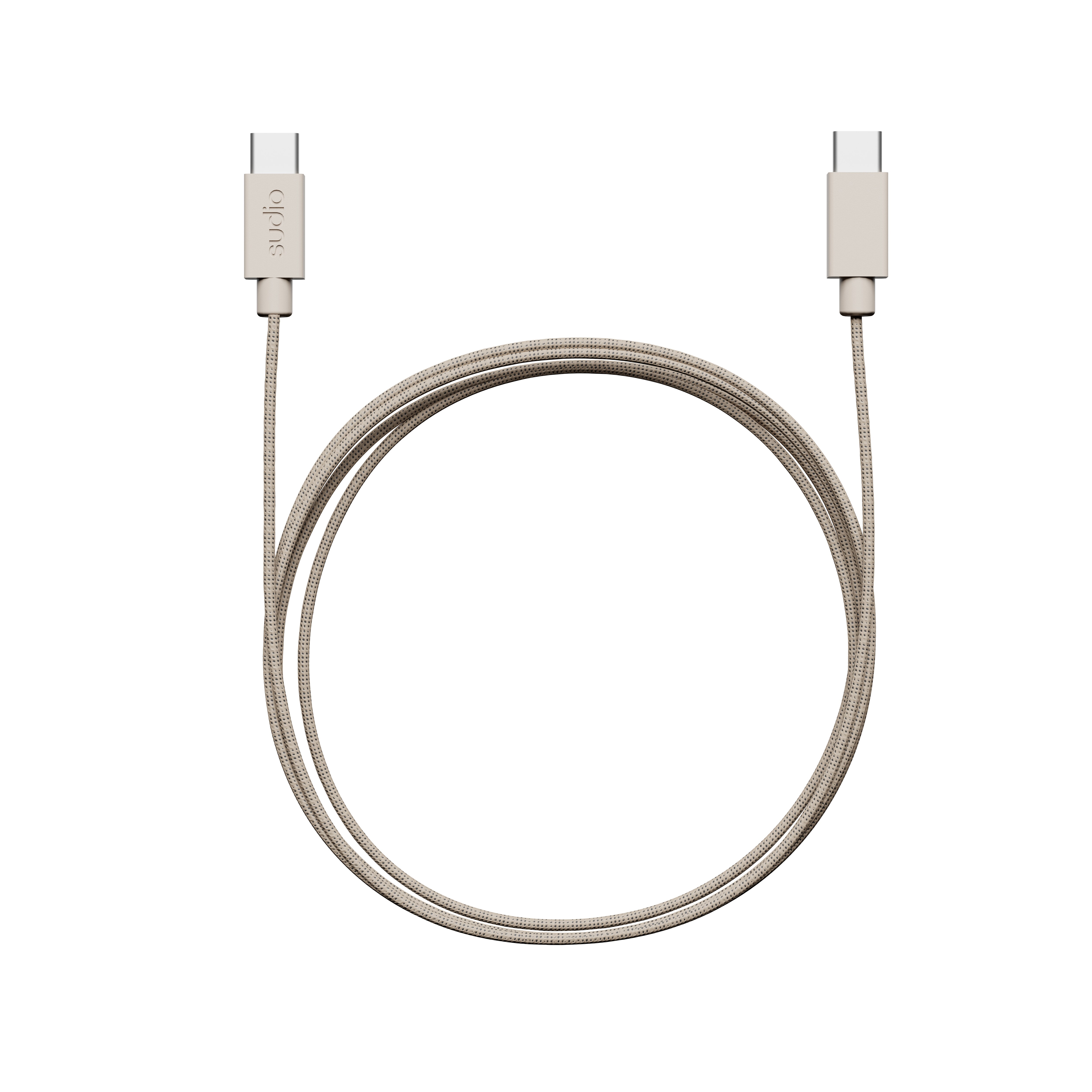 C1 Ladekabel USB-C til USB-C 1.8 m, Sand