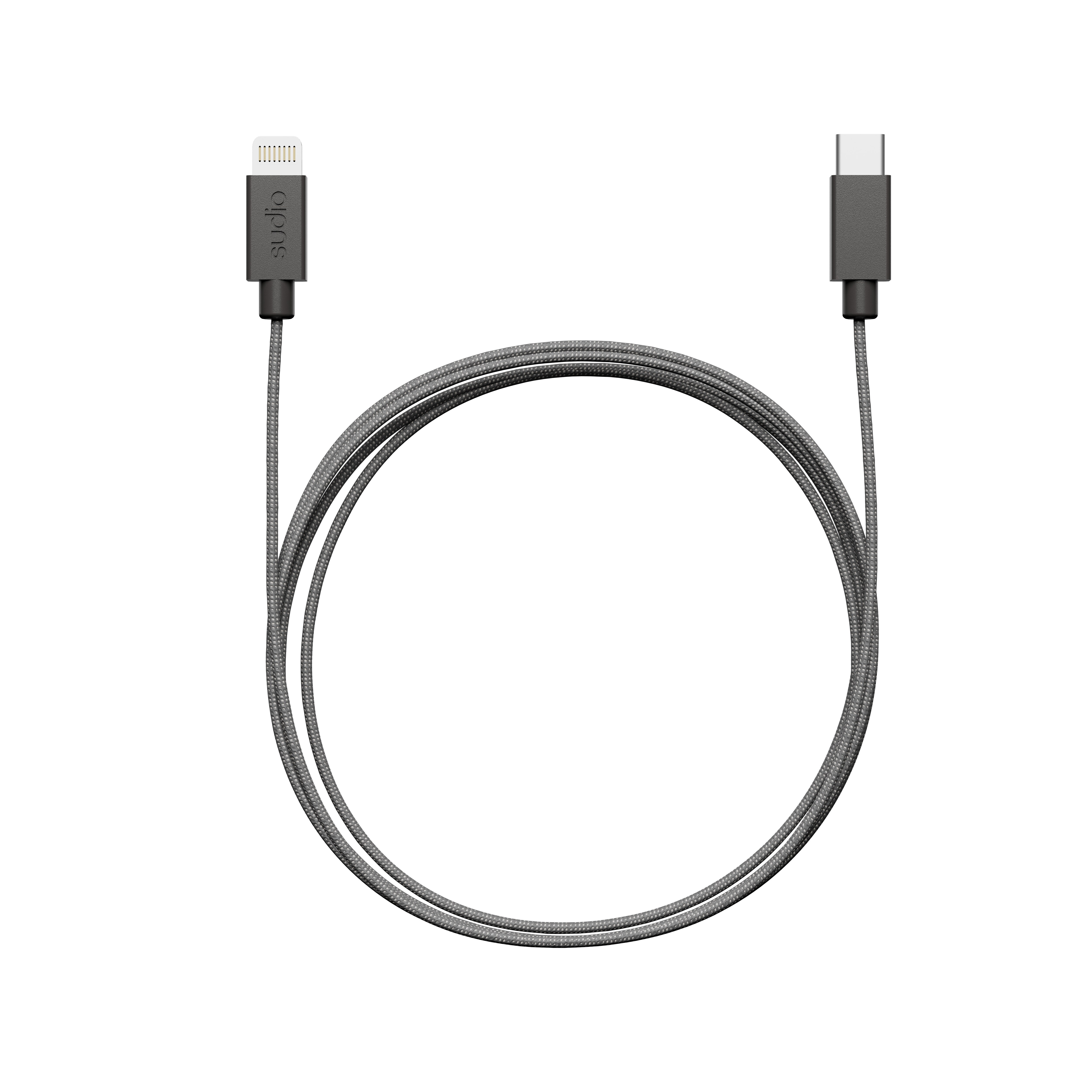 C1 Ladekabel USB-C til Lightning 1.8 m, Svart