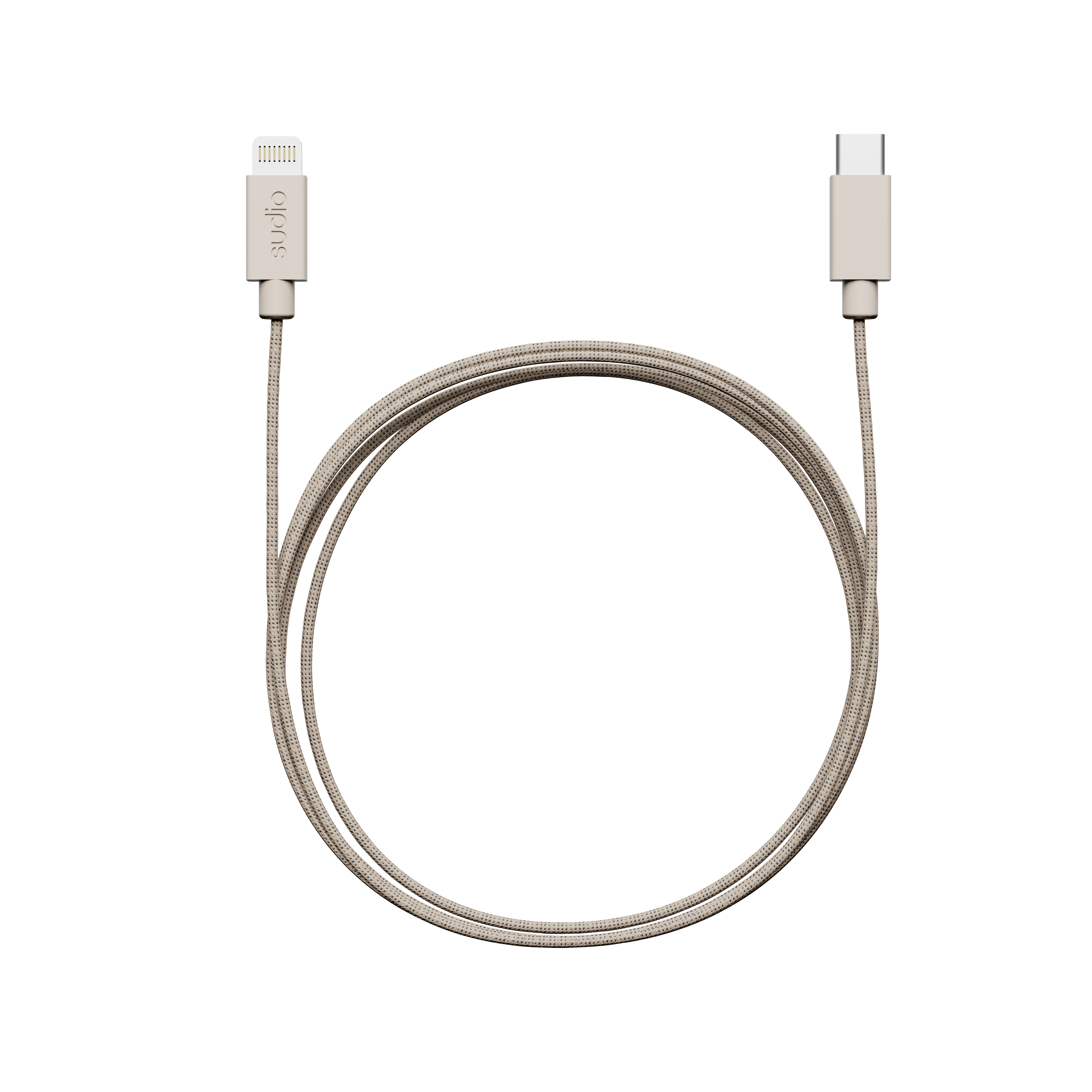 C1 Ladekabel USB-C til Lightning 1.8 m, Sand