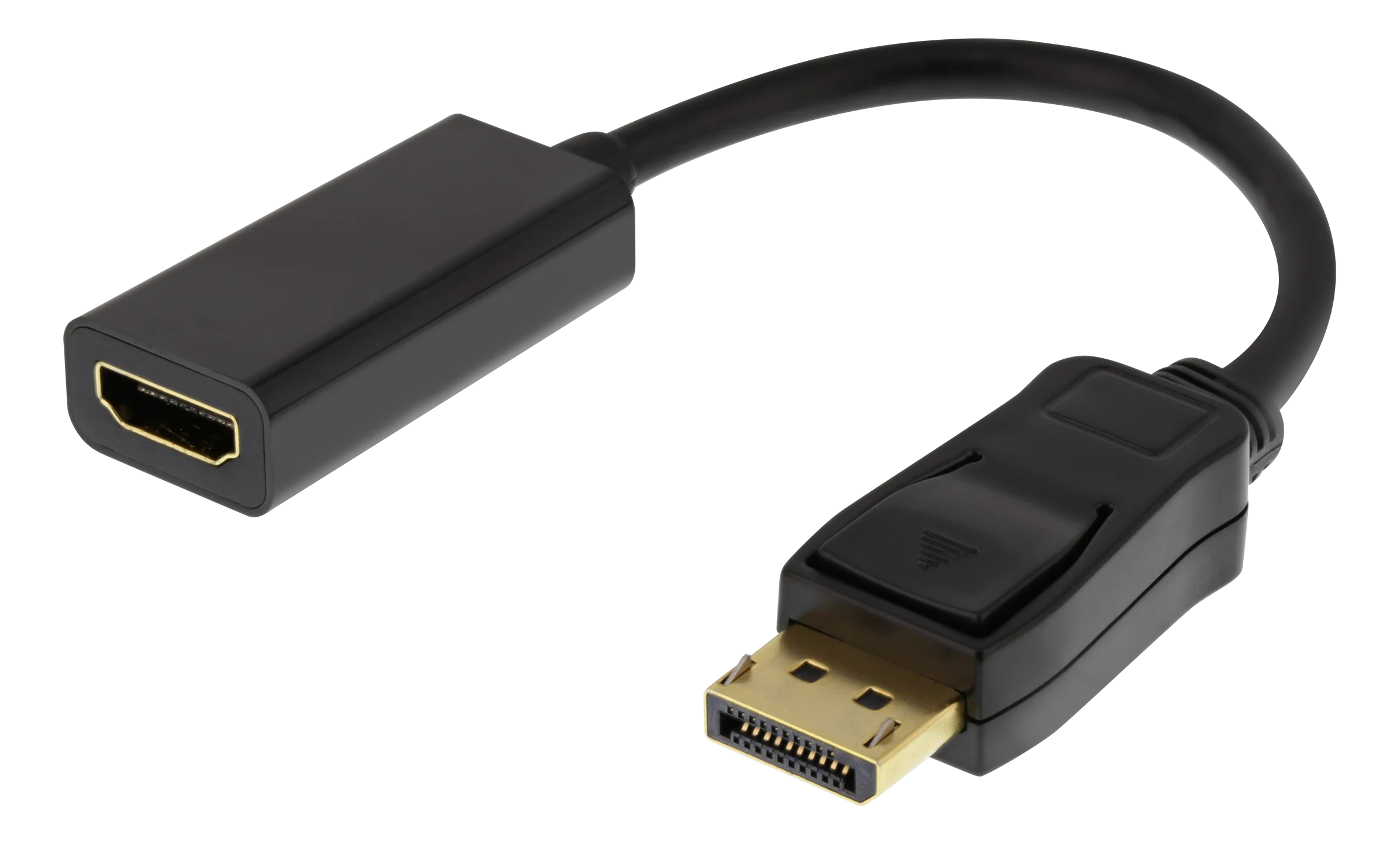 DisplayPort hann til HDMI hunn-adapter 4K, svart