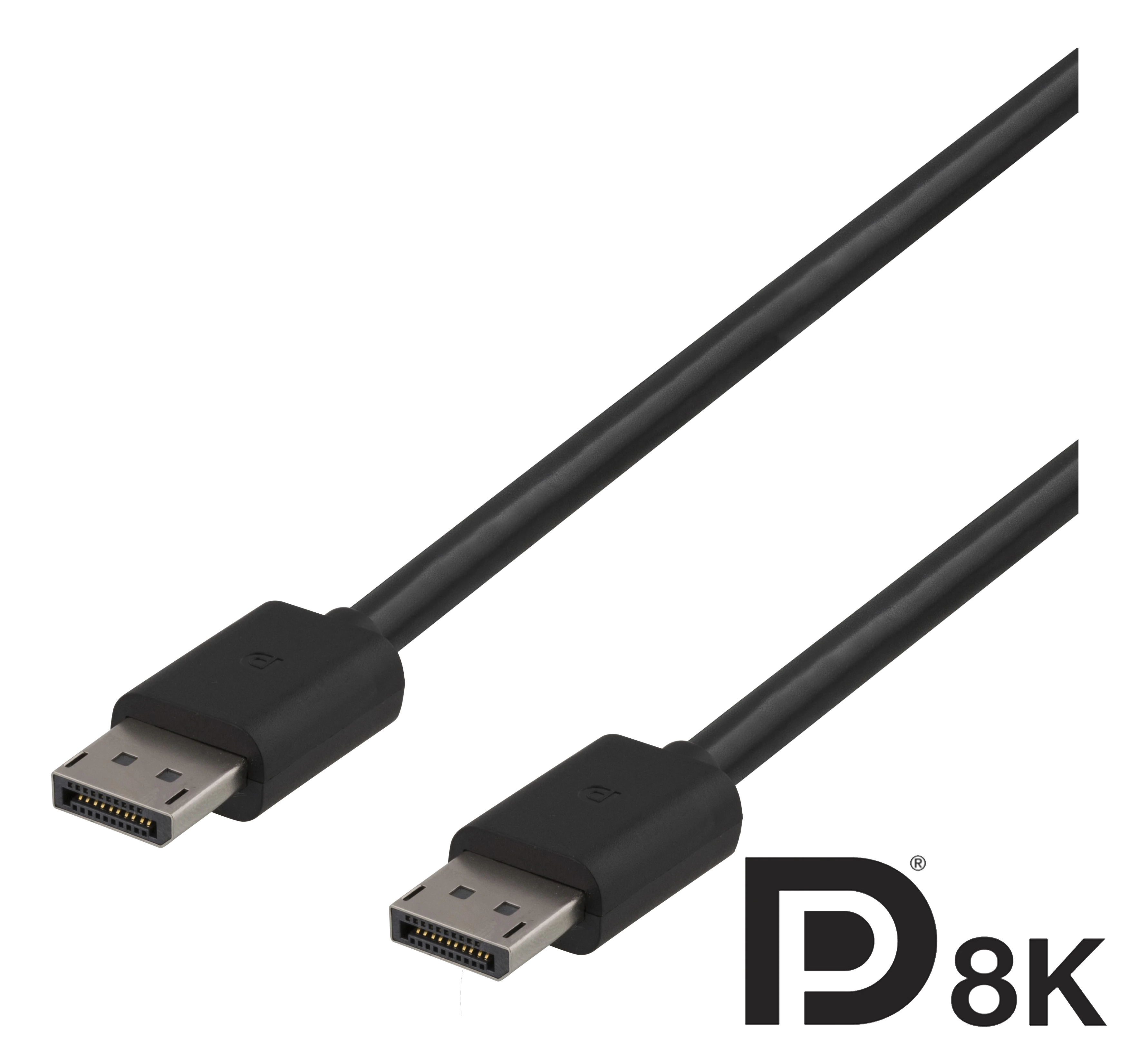 DisplayPort 1.4-kabel 8K 1m, Svart