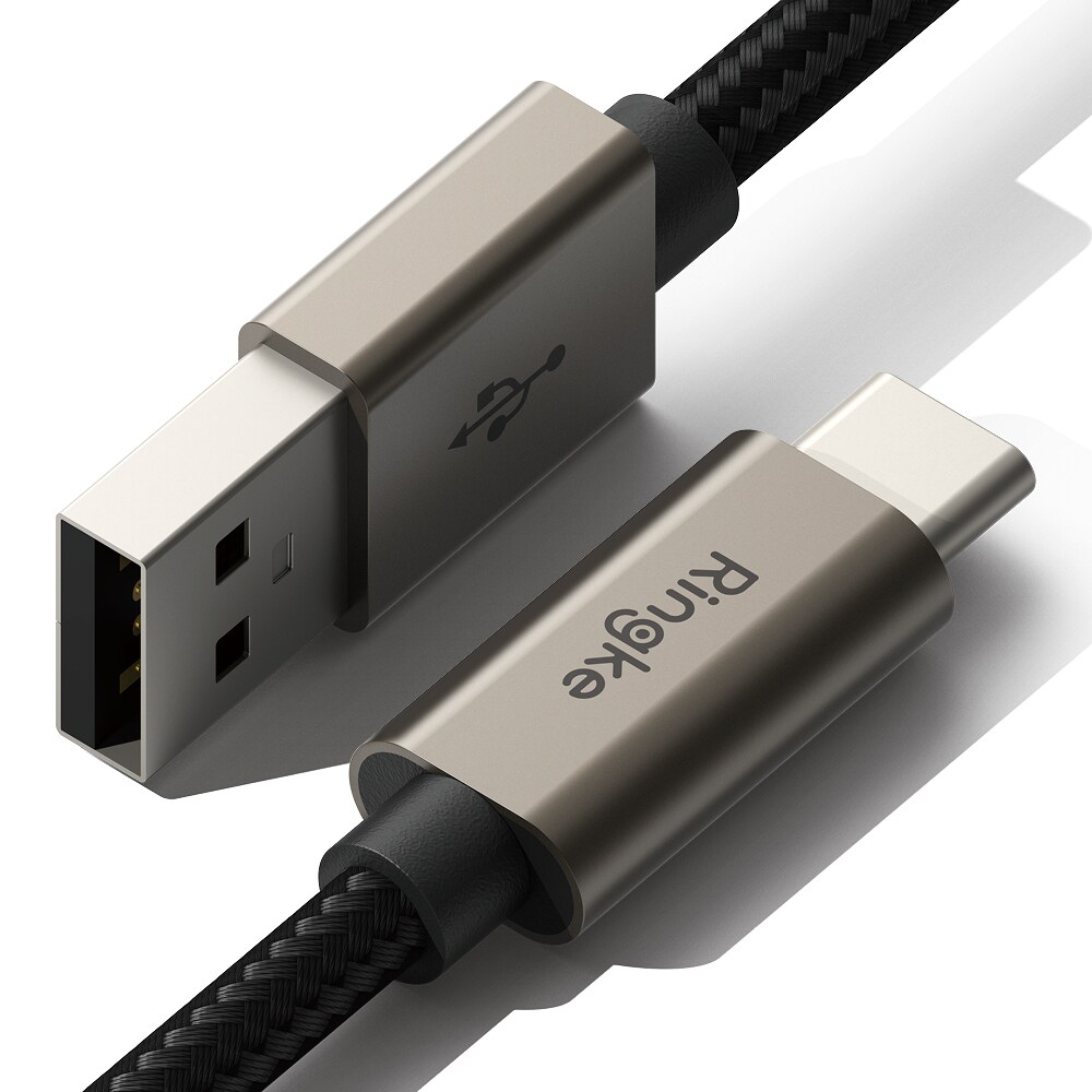 Hurtiglade-kabel USB-A til USB-C 0,5m, Svart