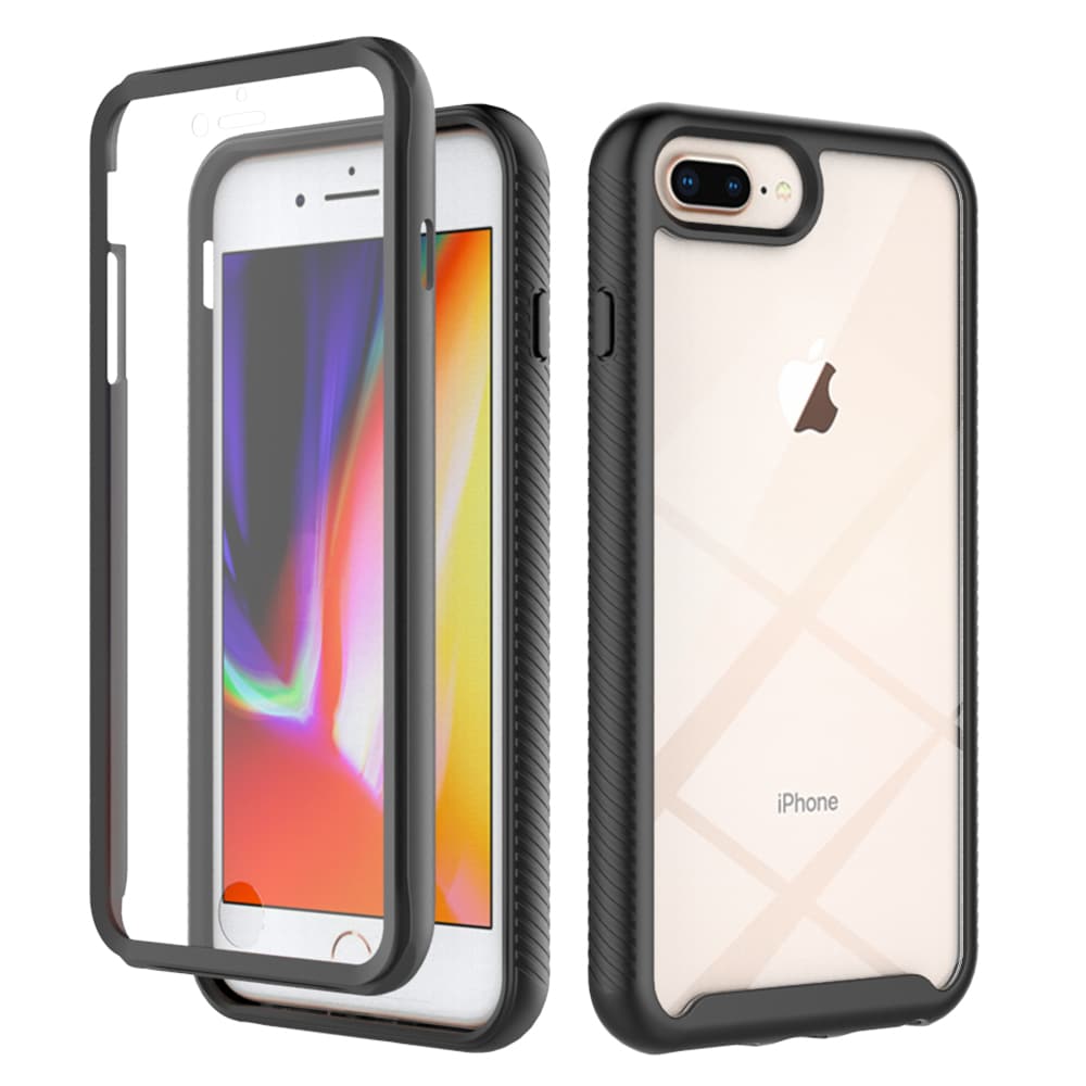 iPhone 6 Plus/6S Plus/iPhone 7 Plus/iPhone 8 Plus Deksel Full Protection, Svart