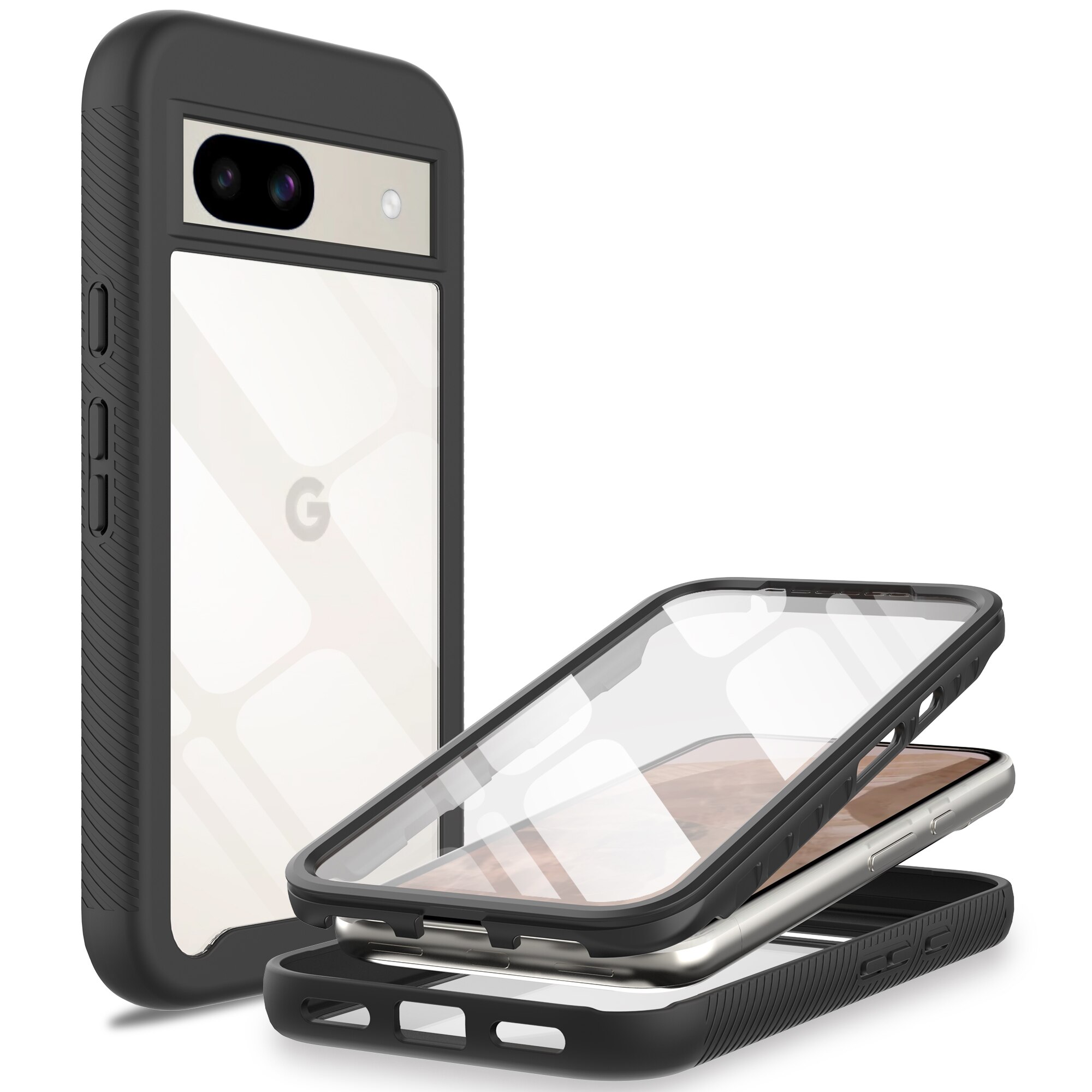 Google Pixel 8a Deksel Full Protection, Svart