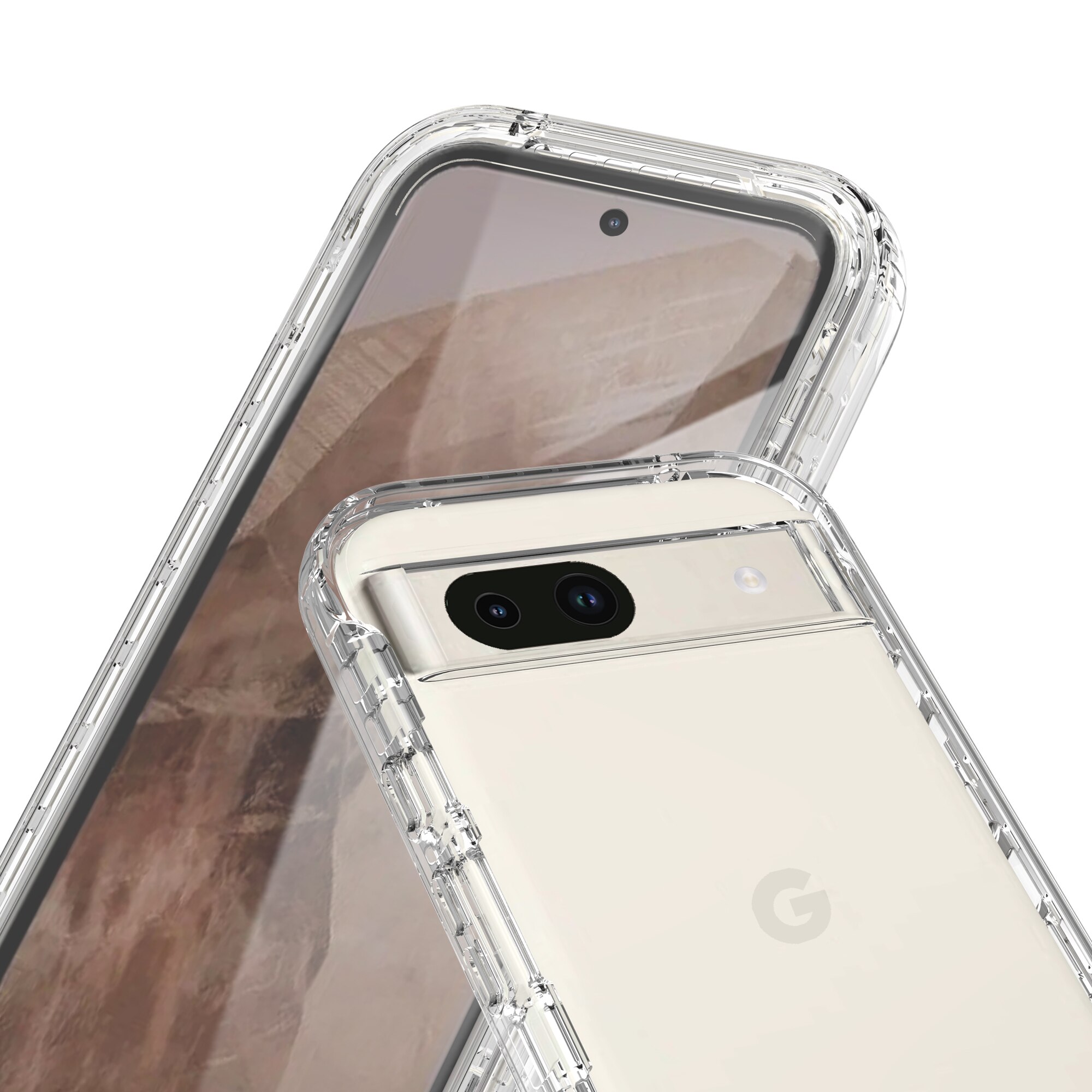 Google Pixel 8a Deksel Full Protection, Gjennomsiktig