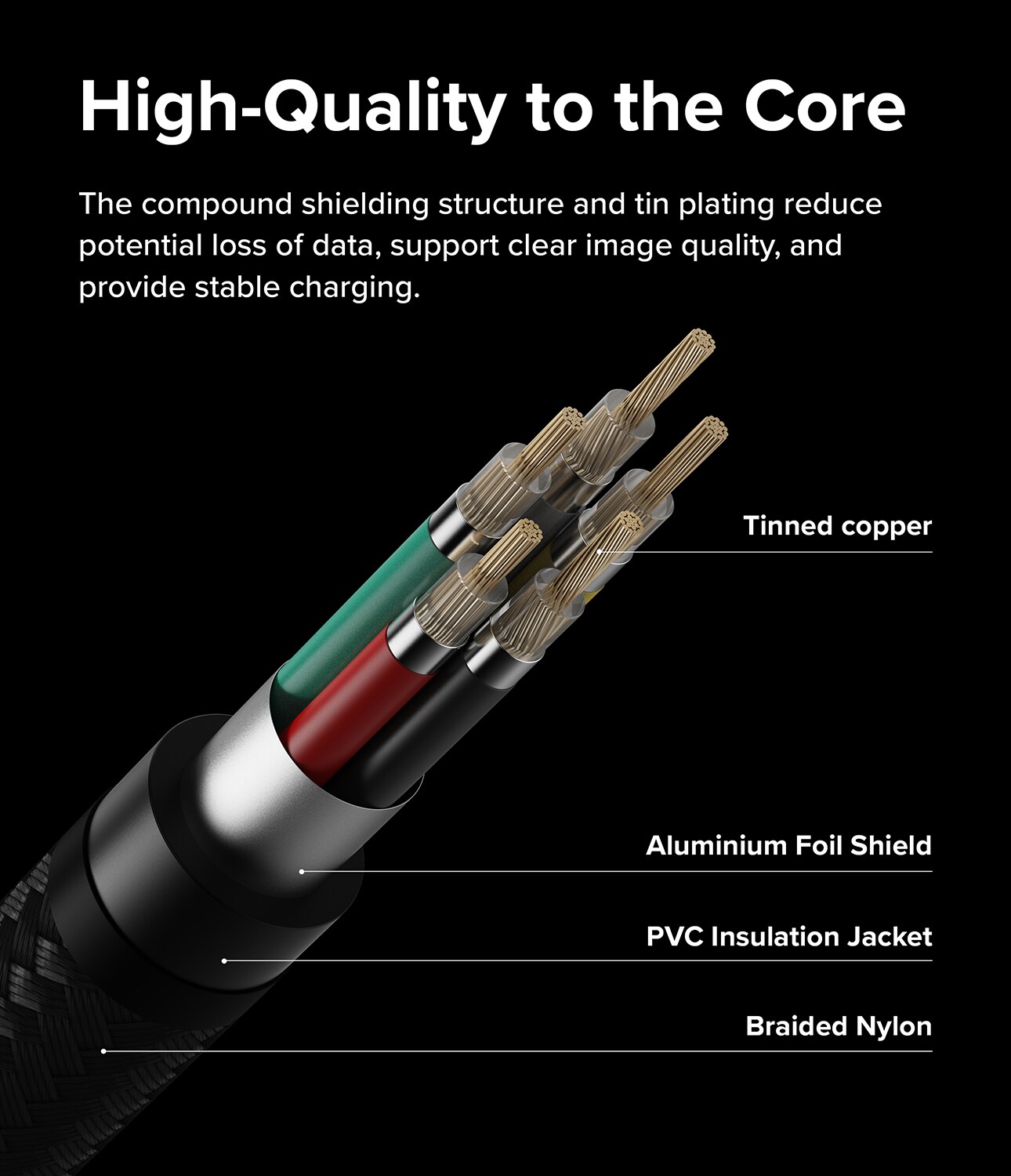 Hurtiglade-kabel USB-C til USB-C 1m, Svart