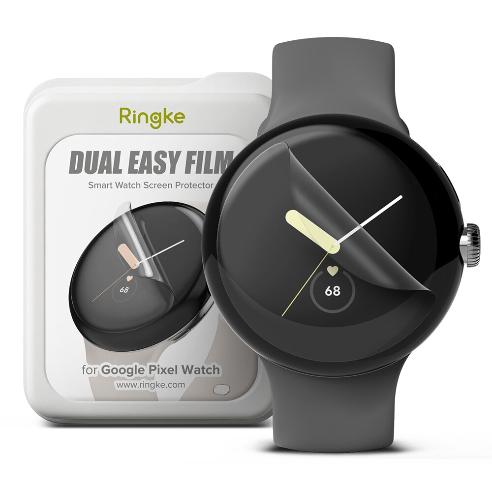 Google Pixel Watch Skjermbeskytter beskyttelsesfilm - Dual Easy (3-pakning)