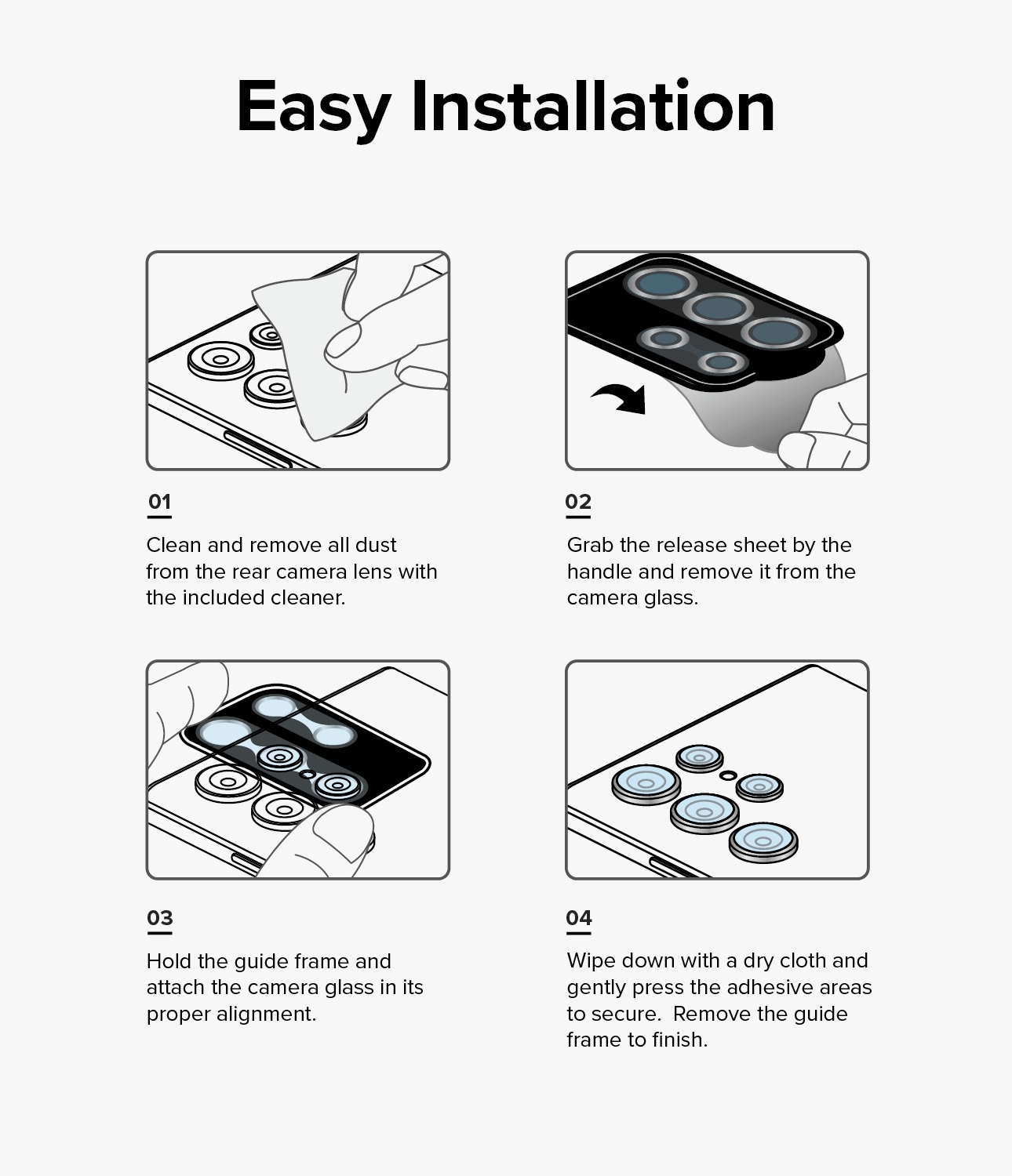 Samsung Galaxy S23 Ultra Linsebeskyttelse med aluminiumsramme, Svart