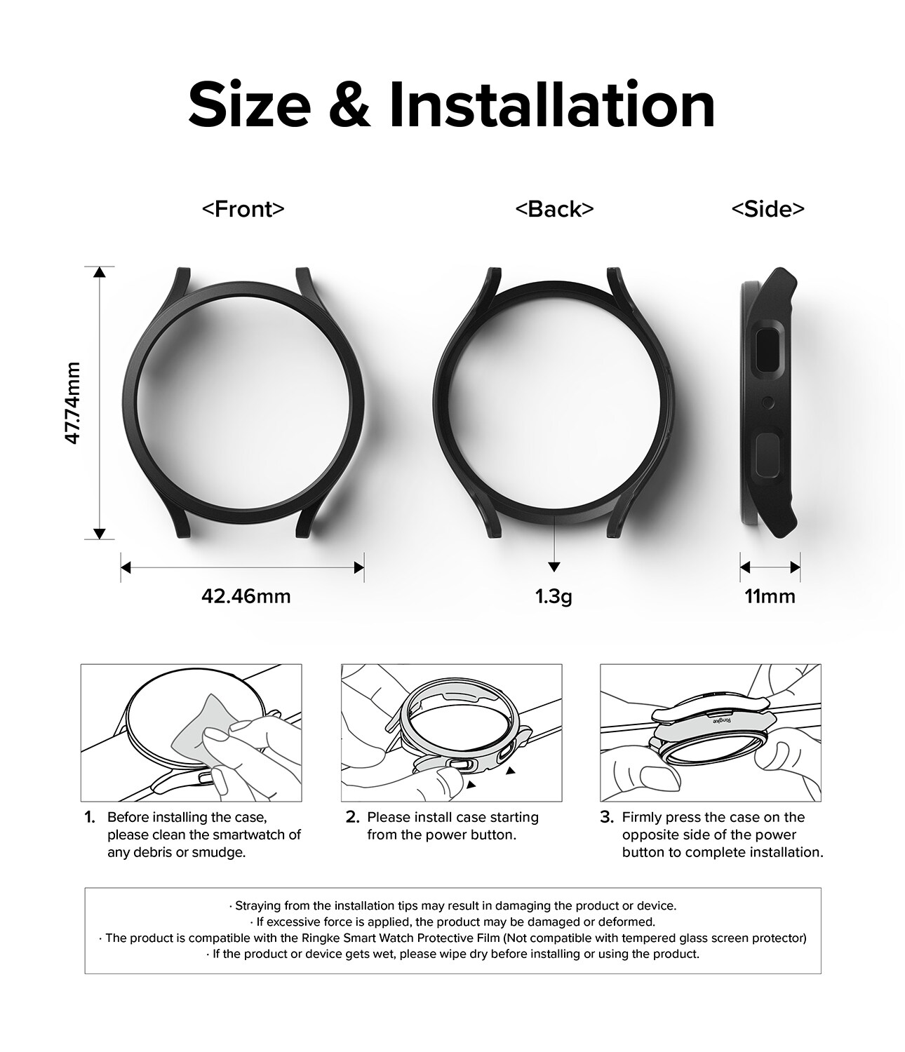 Samsung Galaxy Watch 6 40mm Tynt deksel (2-pakning), Flerfarget/mønster